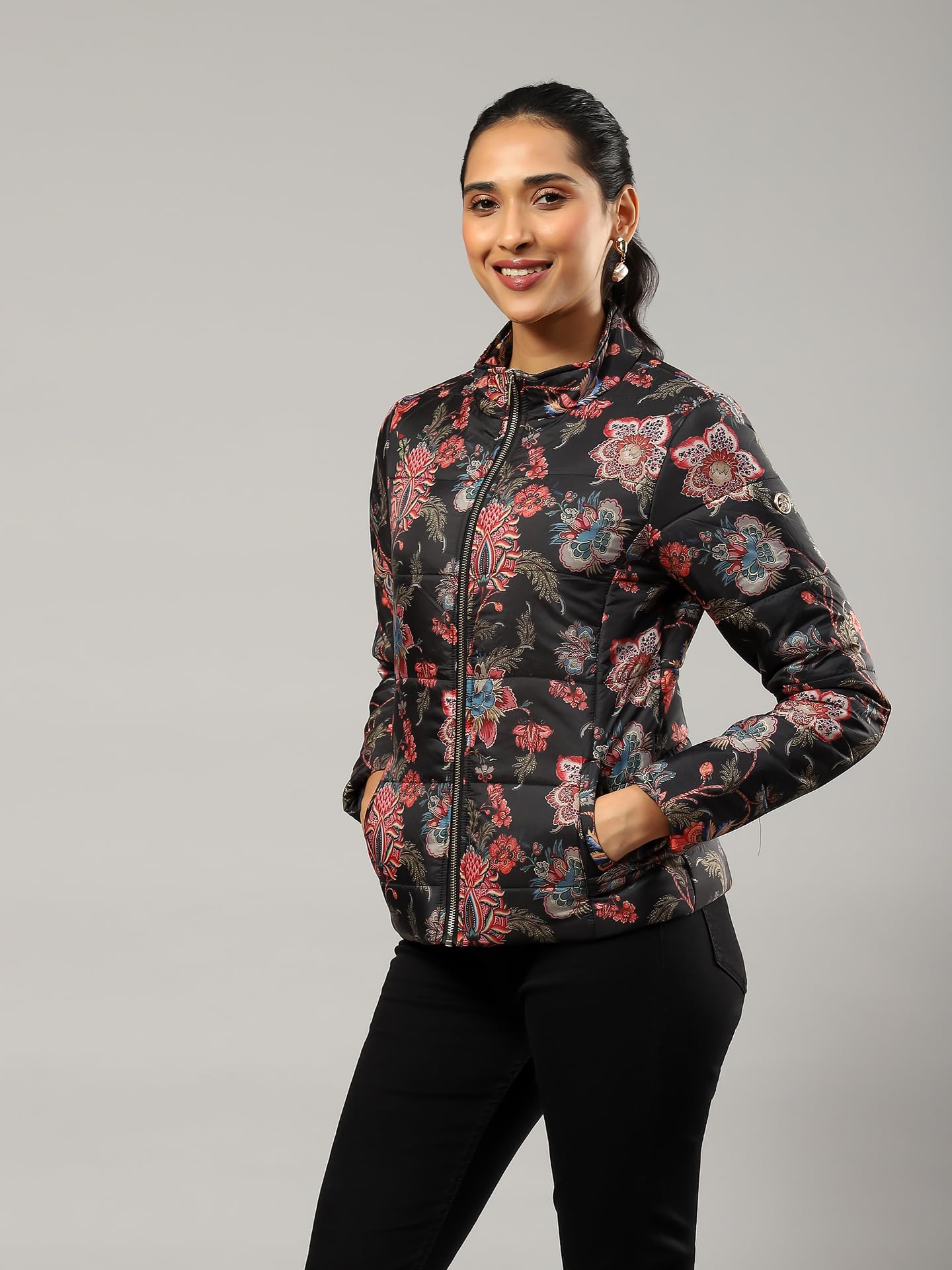 Label RITU KUMAR Black Floral Jacket