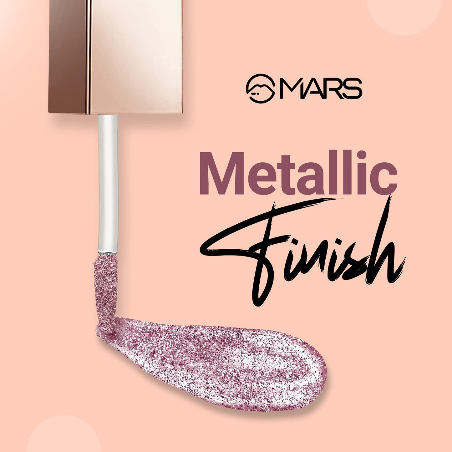 MARS Metallic Liquid Glitter Eyeshadow | Waterproof & Highly Pigmented | Smooth Glide Formula (5.5ml) (07-Nebula)