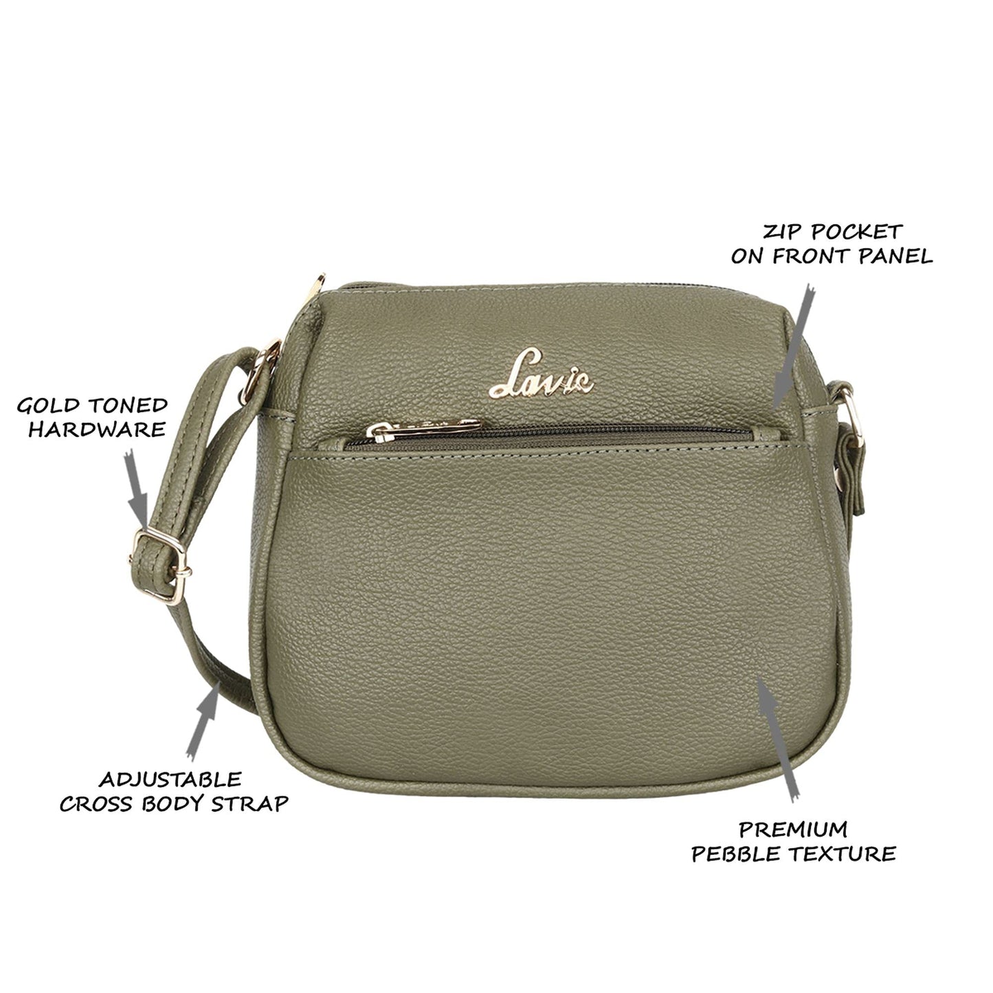 Lavie Women's Sara Sling Bag Olive Ladies Purse Handbag