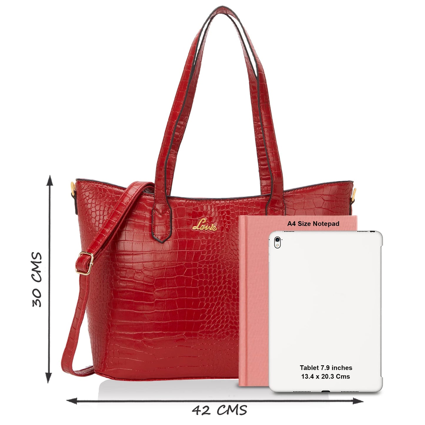 Lavie womens Hailon T Large Red Tote Bag