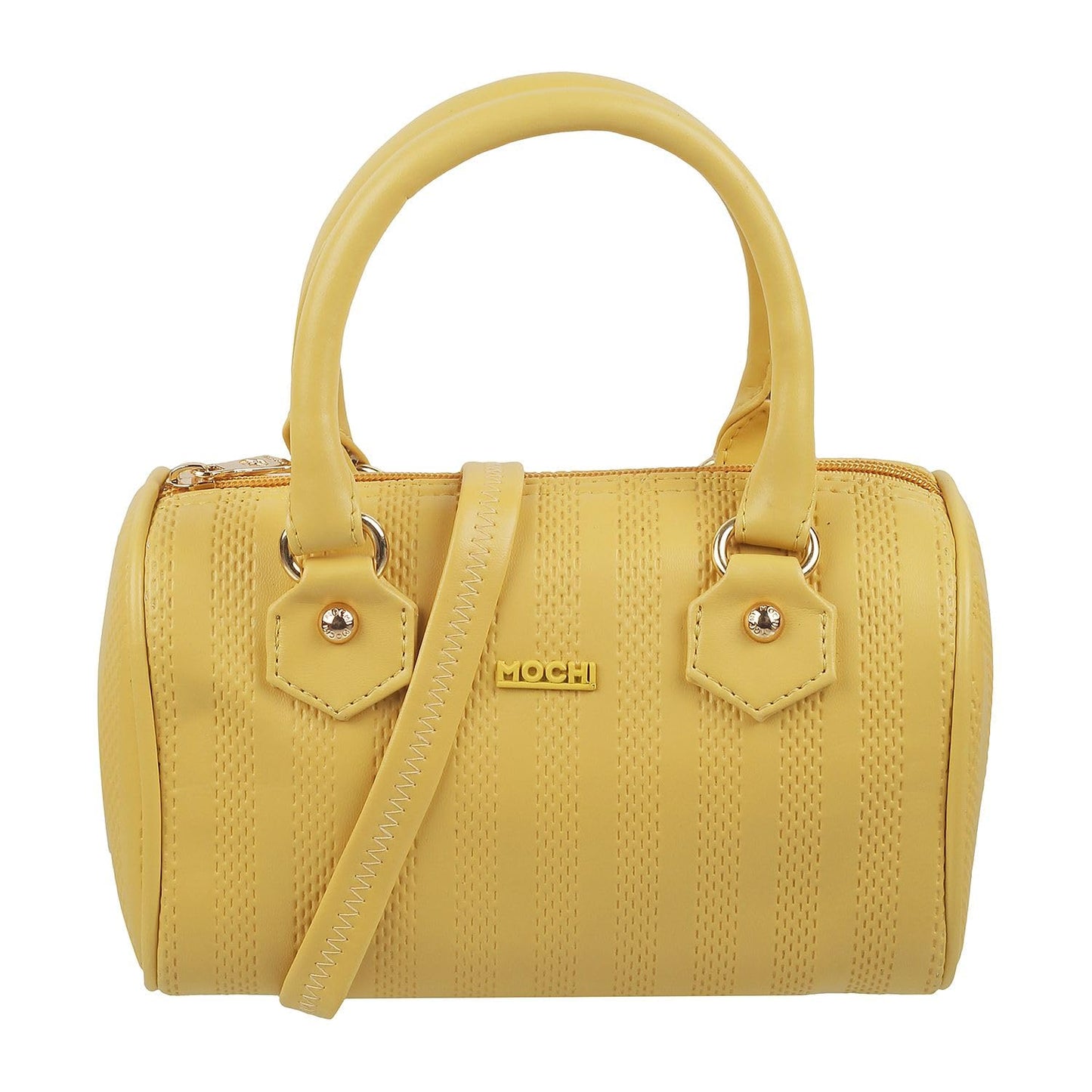 Mochi Women Yellow Satchel Bag