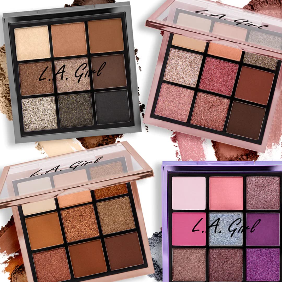 L.A.Girl-Keep It Playful- 9 Color Eye Palette-Playmate | Soft Mattes | Smooth Shimmers & Intense Foils | Easy to Blend | Travel Friendly | 14 gm