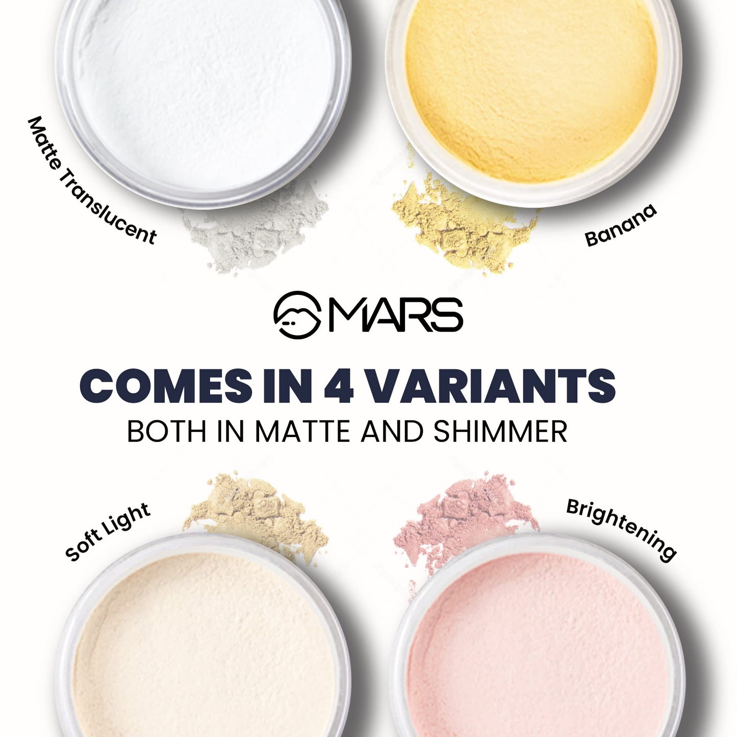 MARS Trend Setting Loose Powder | Lightweight & Long Lasting | Ultra Fine Setting Powder for Face Makeup (8.0gm) 04-Soft light