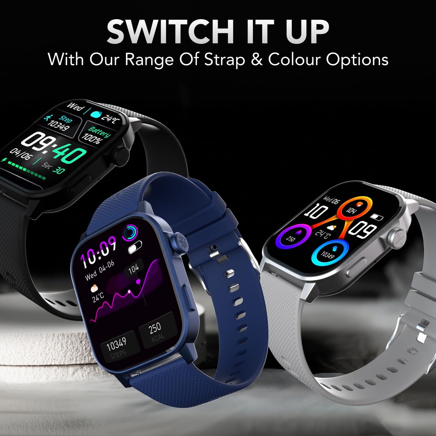 Cultsport Newly Launched Ace X 1.96" AMOLED Smartwatch (Blue Silicone)