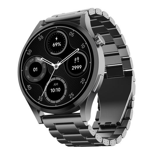 boAt Newly Launched Lunar Embrace with 1.51” AMOLED Display, BT Calling, Functional Crown, Metal-Built, 100+ Sports Mode, Animated Watch Faces, Built-in Games, Smart Watch for Men & Women(Steel Grey)