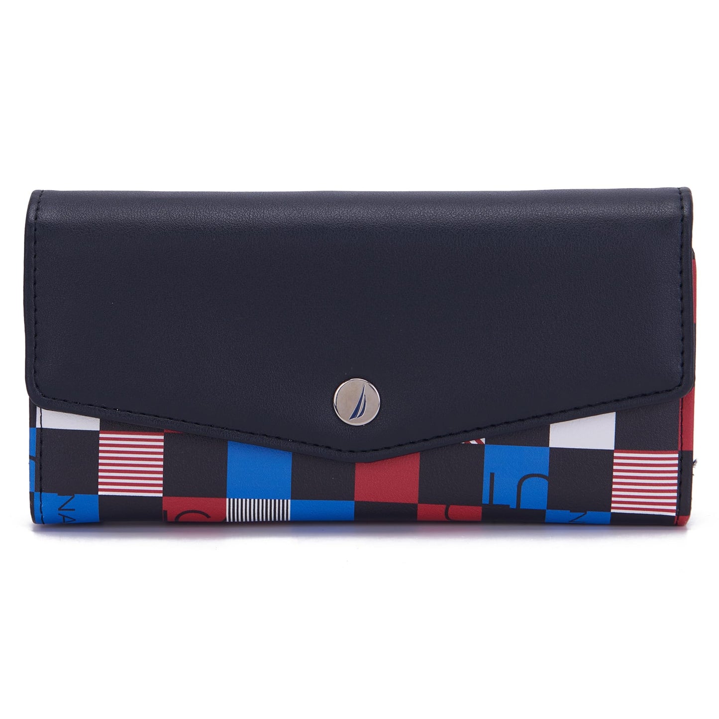 NAUTICA Money Manager RFID Women’s Wallet Clutch Organizer, Black Multicolour