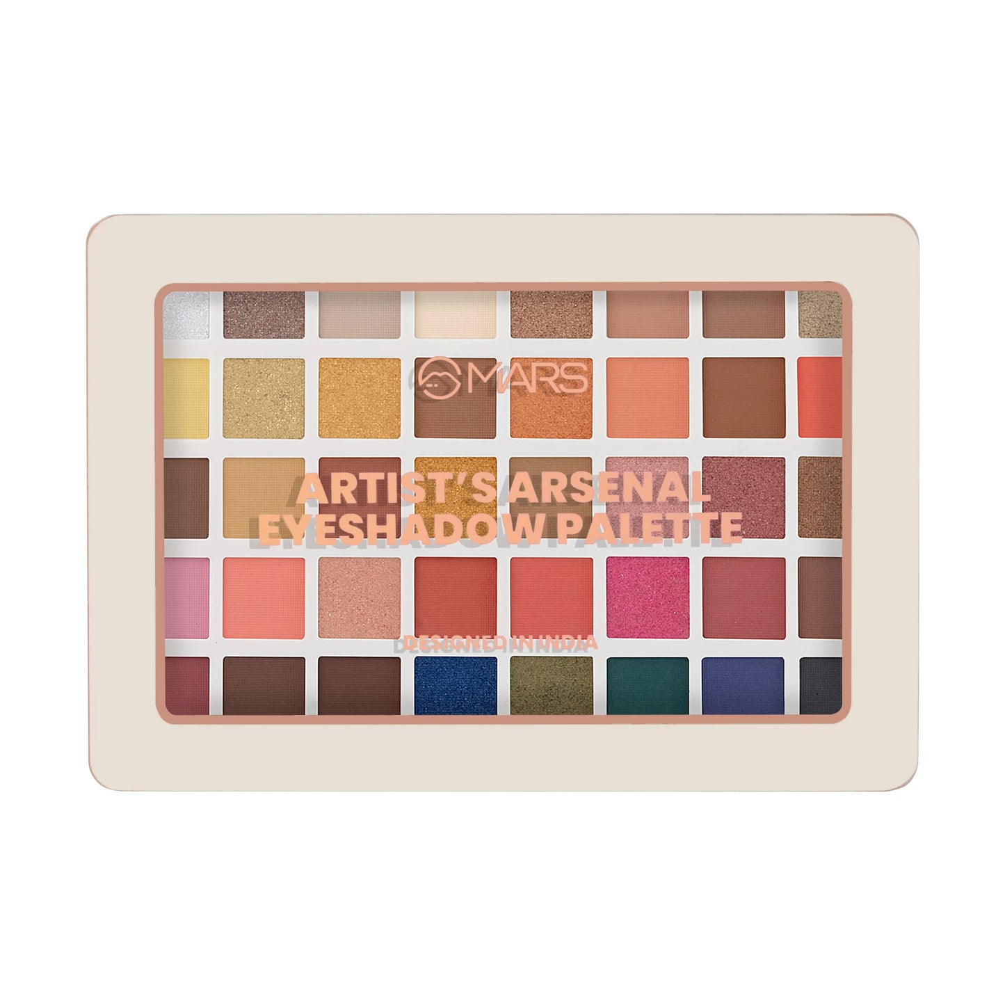 MARS Artist's Arsenal Eyeshadow Palette | Vibrant Colors with Rich Pigmentation | Blendable & Long Lasting (40g) (01-Multicolor)