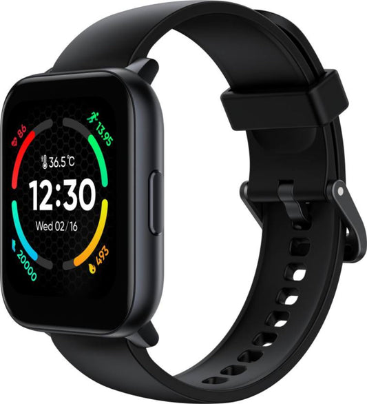 realme TechLife Watch S100 1.69 HD Display with Temperature Sensor Smartwatch (Black)