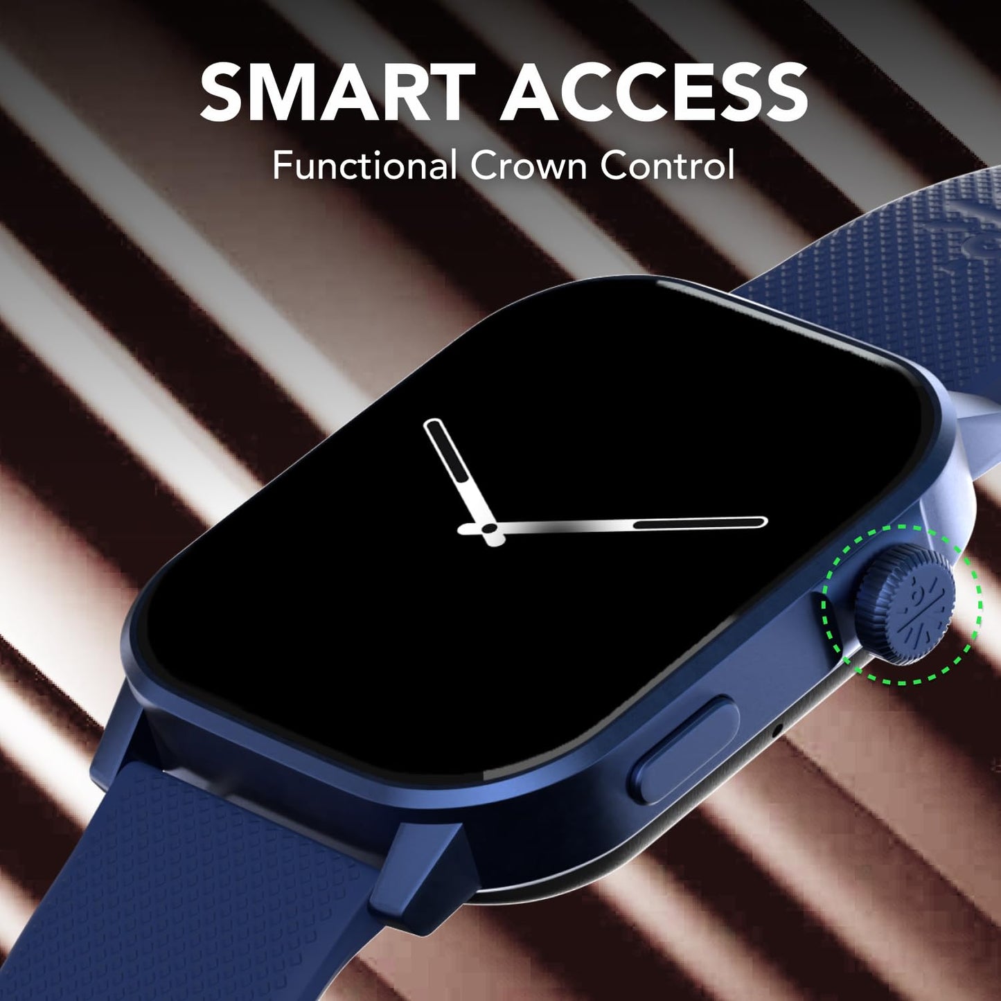 Cultsport Newly Launched Ace X 1.96" AMOLED Smartwatch (Blue Silicone)