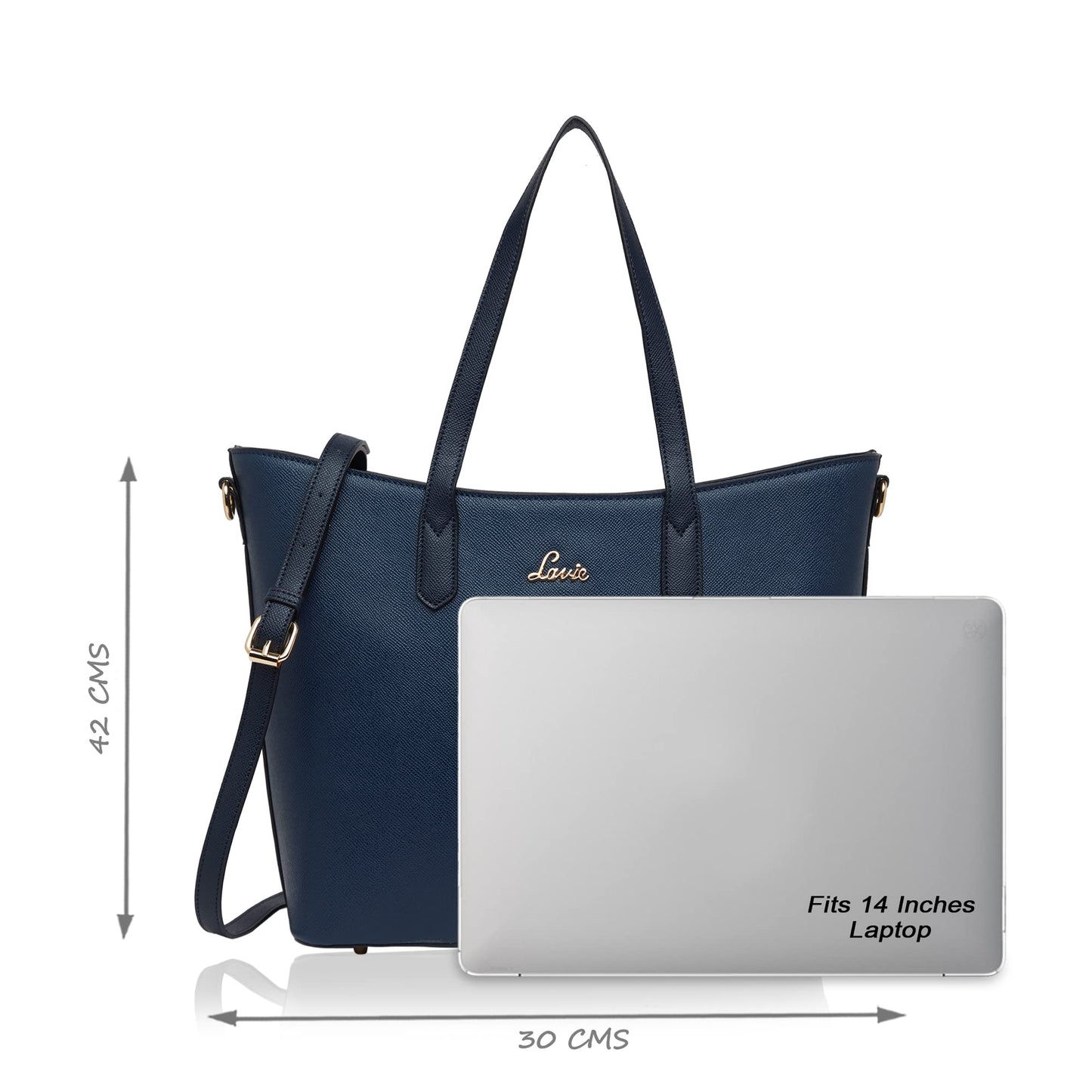 Lavie Women's Tonal Hailon Tote Bag Navy Ladies Purse Handbag