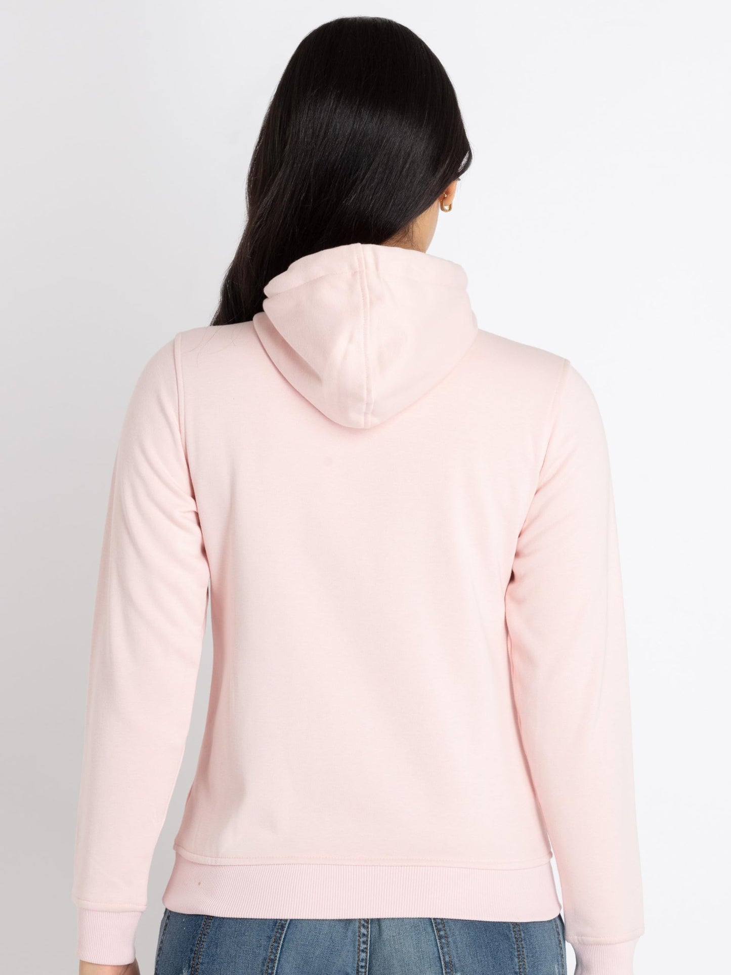 Status Quo Womens Printed Hooded Sweatshirt Pink