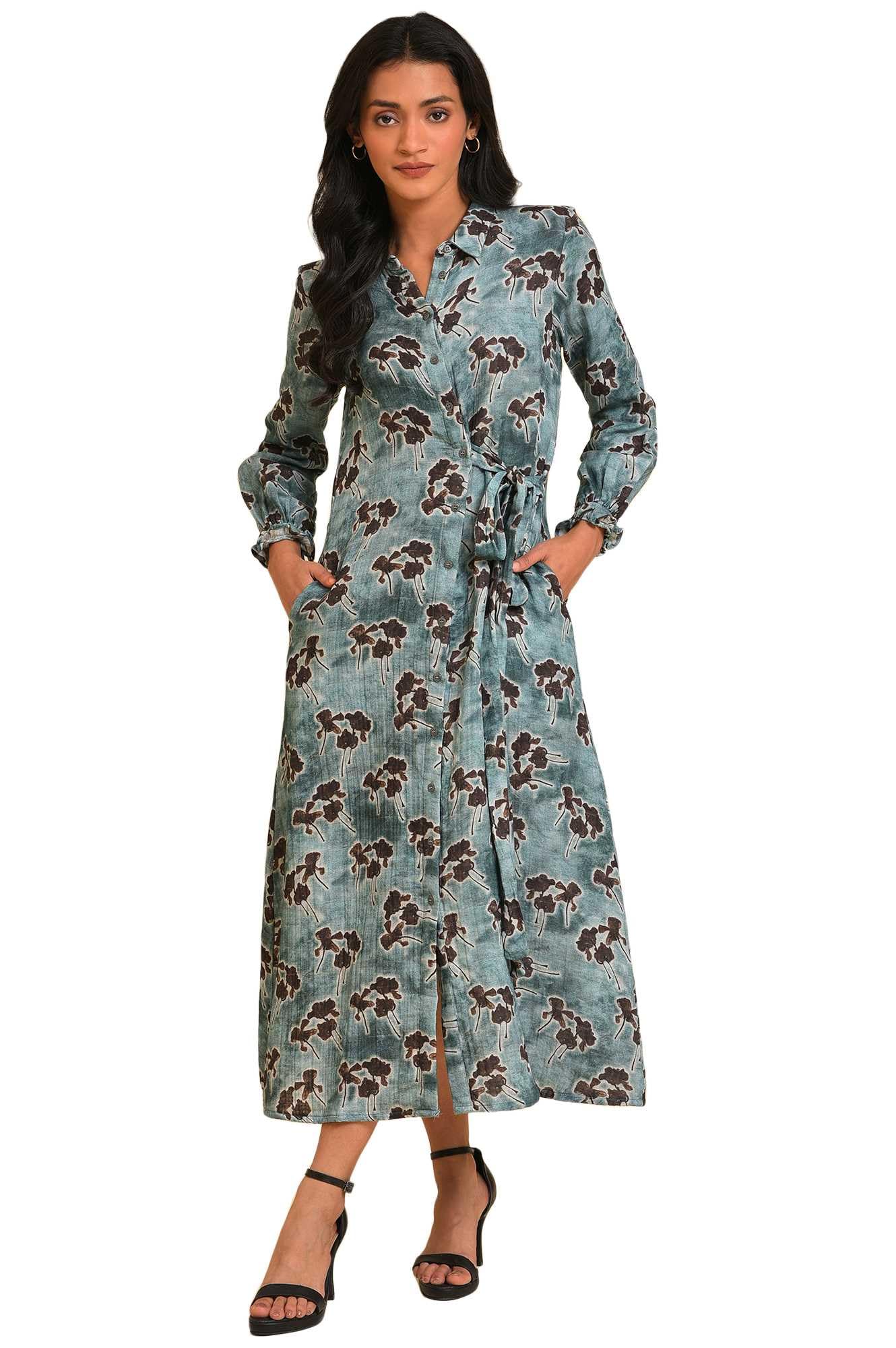 W for Woman Women's Cotton Blue Floral