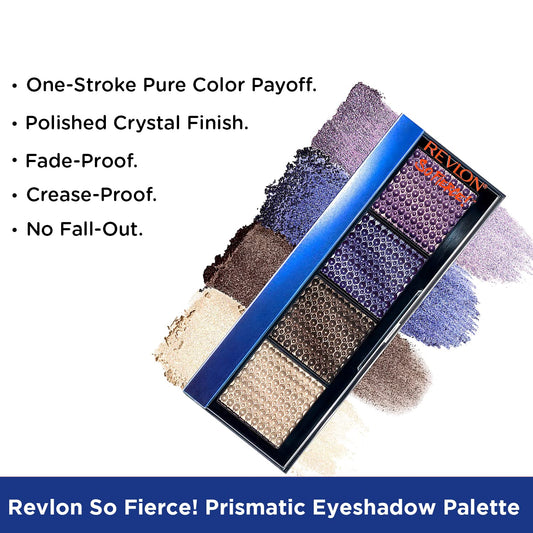 Revlon So Fierce Prismatic Eyeshadow Palette, Eye Makeup, Ultra Creamy Pigmented in Blendable Matte & Pearl Finishes - 964 Clap Back, 6 gm
