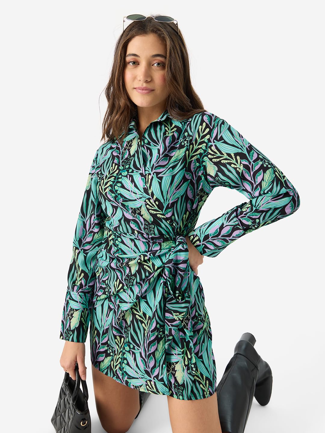 The Souled Store TSS Originals: Lush Meadows Women Dresses Blue