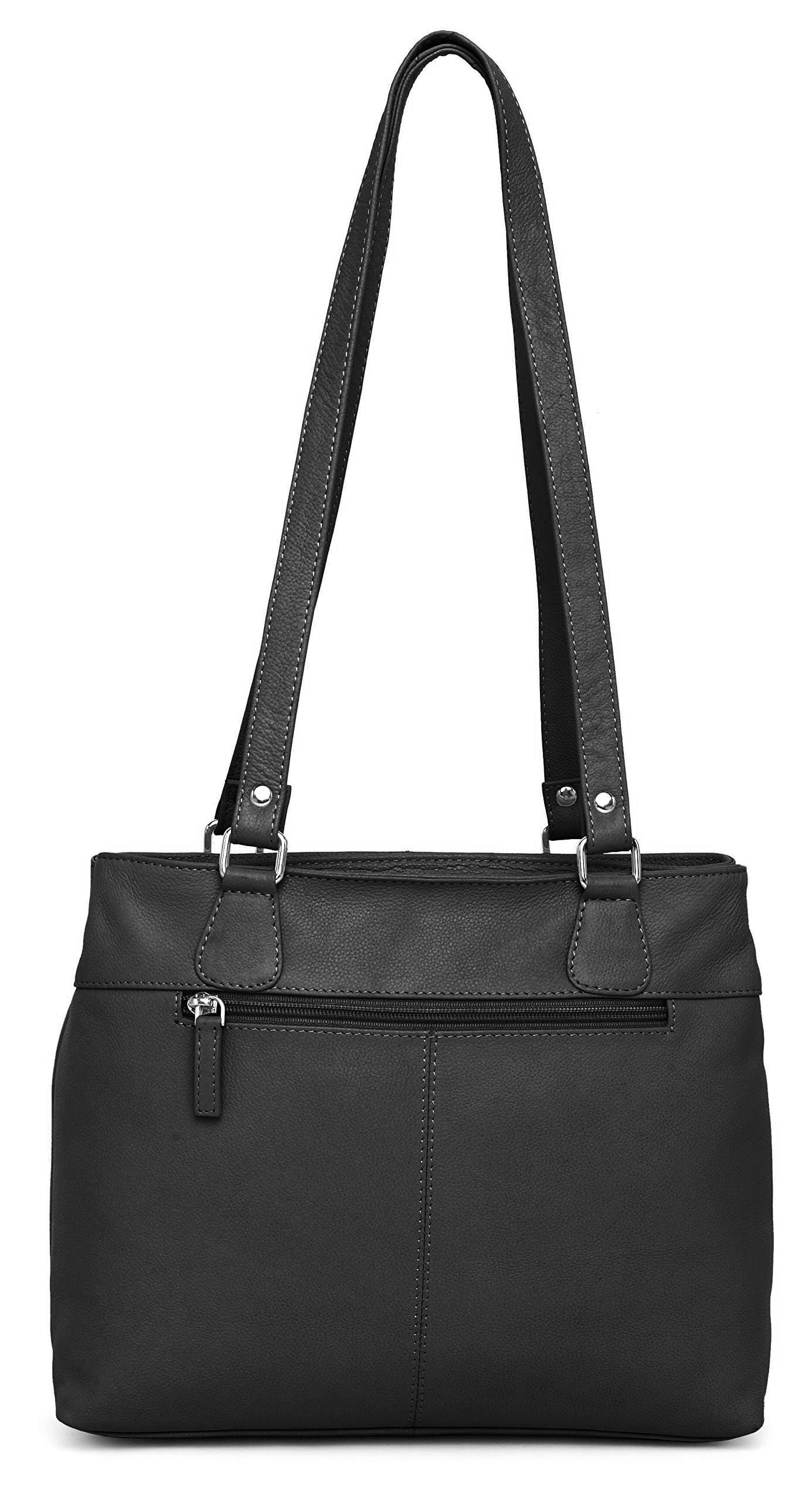 WildHorn� Genuine Leather Ladies Crossbody Bag | Hand Bag |Shoulder Bag with Adjustable Strap for Girls & Women (BLACK)