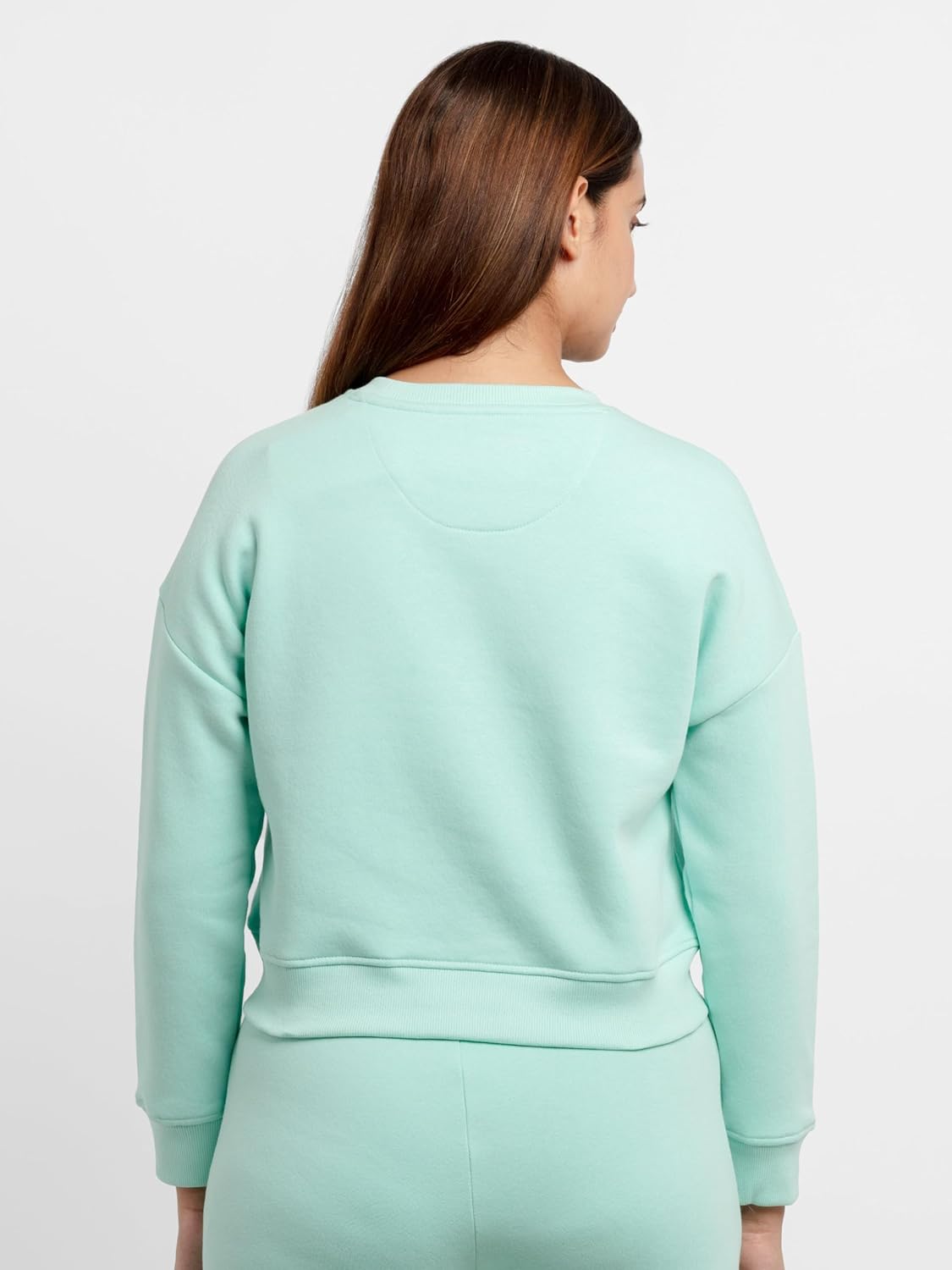 Status Quo Womens Printed Round Neck Sweatshirt SEA Green