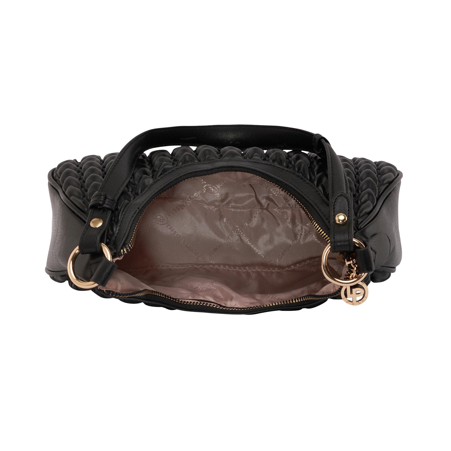 Lino Perros Black Quilted Shoulder Bag