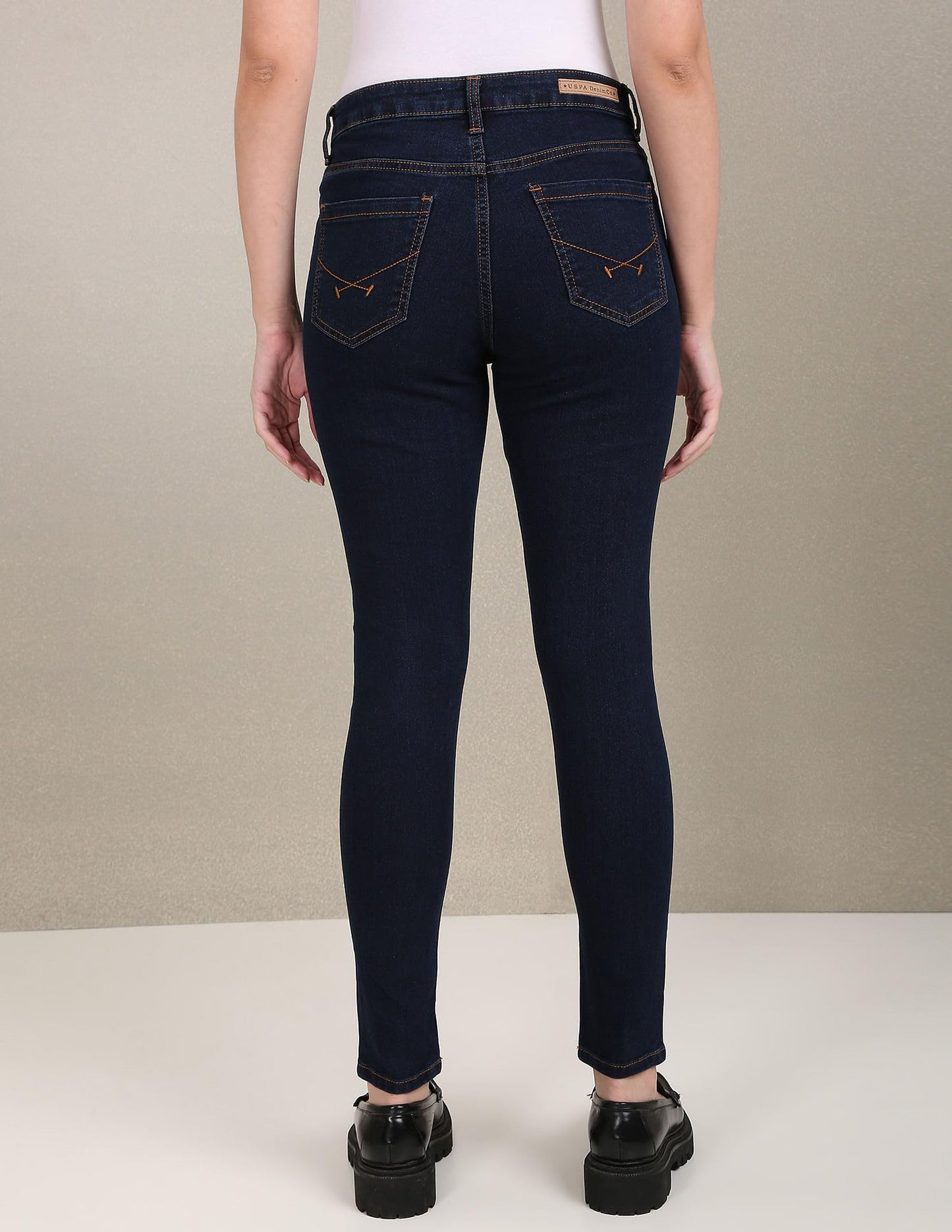 U.S. POLO ASSN. Women's Slim Jeans (Model_Dark Blue