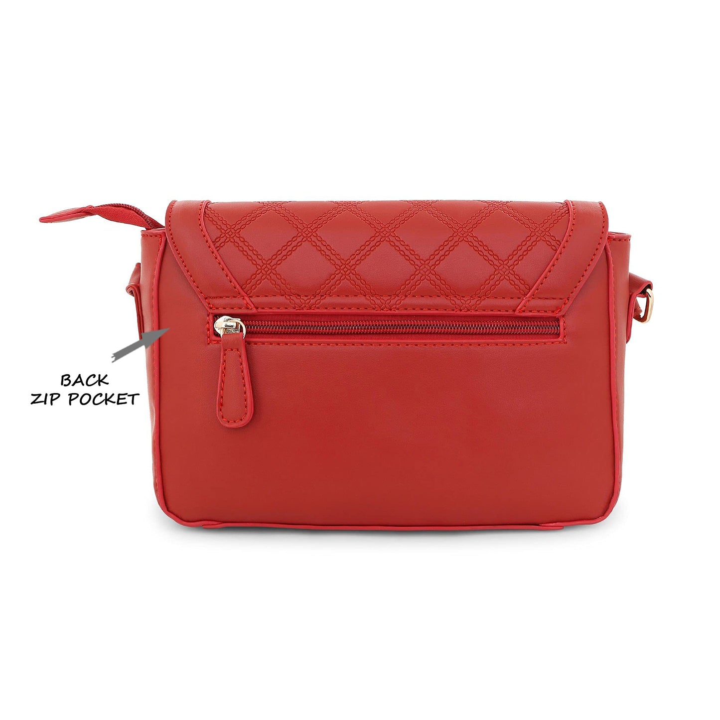 Lavie Women's Moritz Crossbody Emboss Sling Bag Red Ladies Purse Handbag