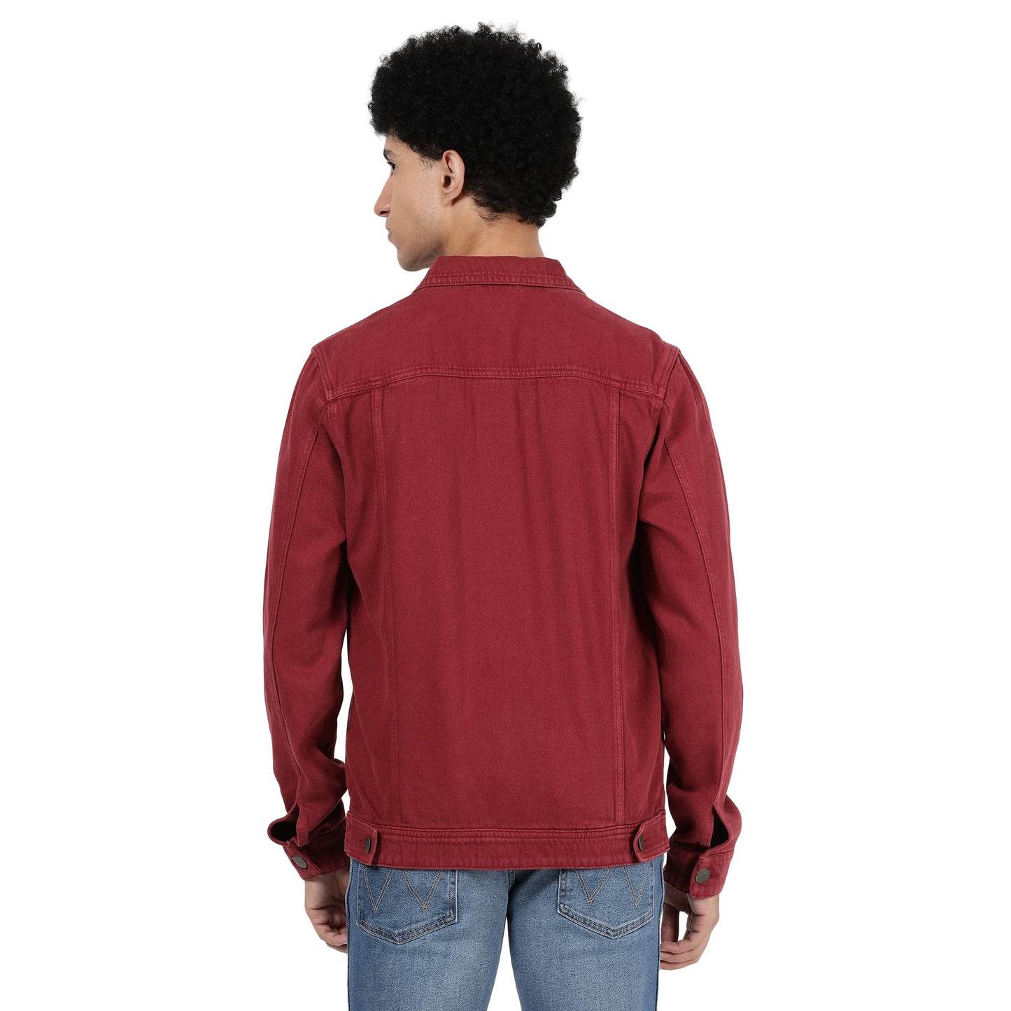 Wrangler Men's Regular Jacket (WMJK004240_Red