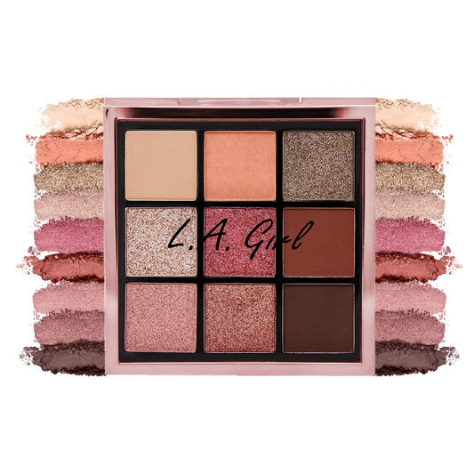 L.A.Girl-Keep It Playful- 9 Color Eye Palette-Playmate | Soft Mattes | Smooth Shimmers & Intense Foils | Easy to Blend | Travel Friendly | 14 gm