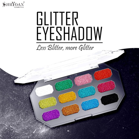 Shryoan 12 Shades Glitter eyeshadow palette Shade 02