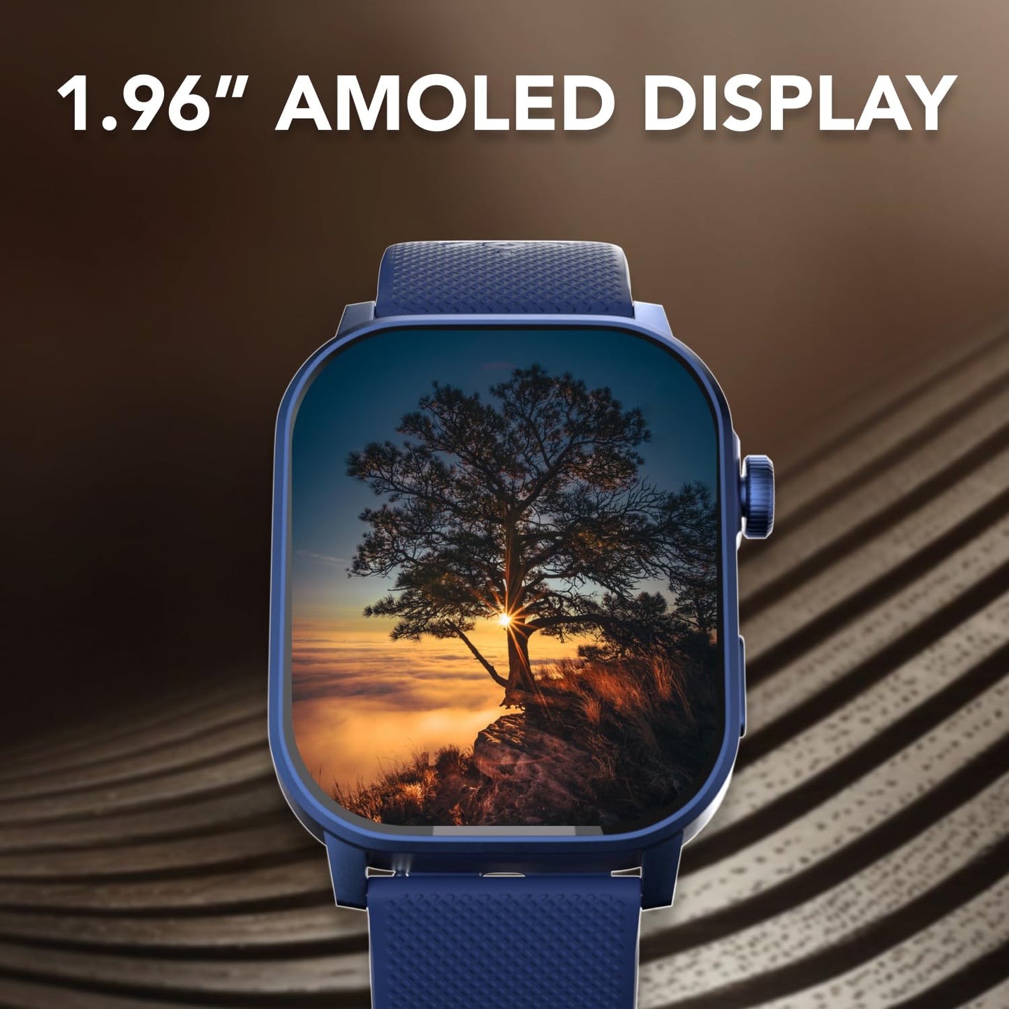 Cultsport Newly Launched Ace X 1.96" AMOLED Smartwatch (Blue Silicone)