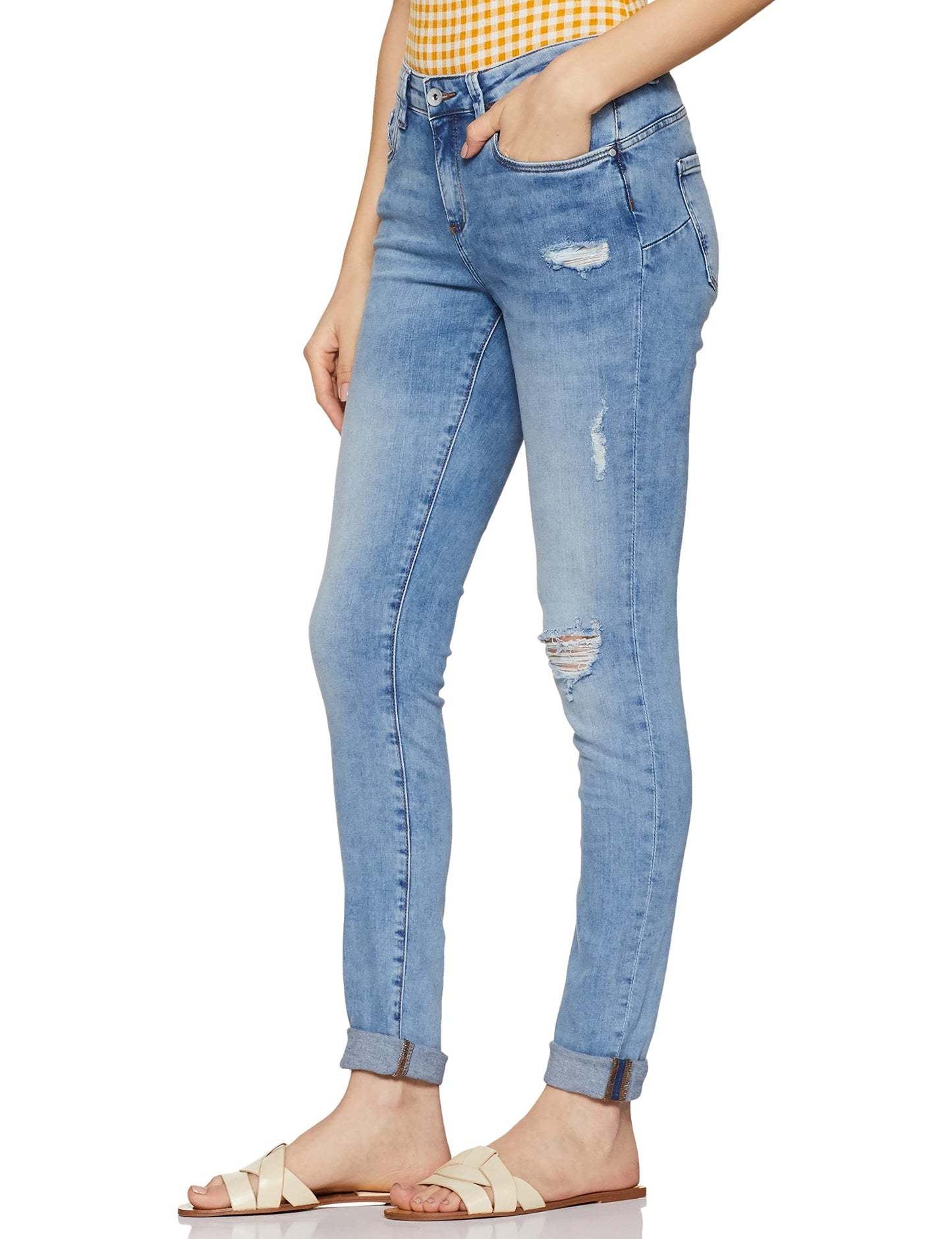 VERO MODA Women's Regular Jeans (226291403-Light Blue_Light 31)