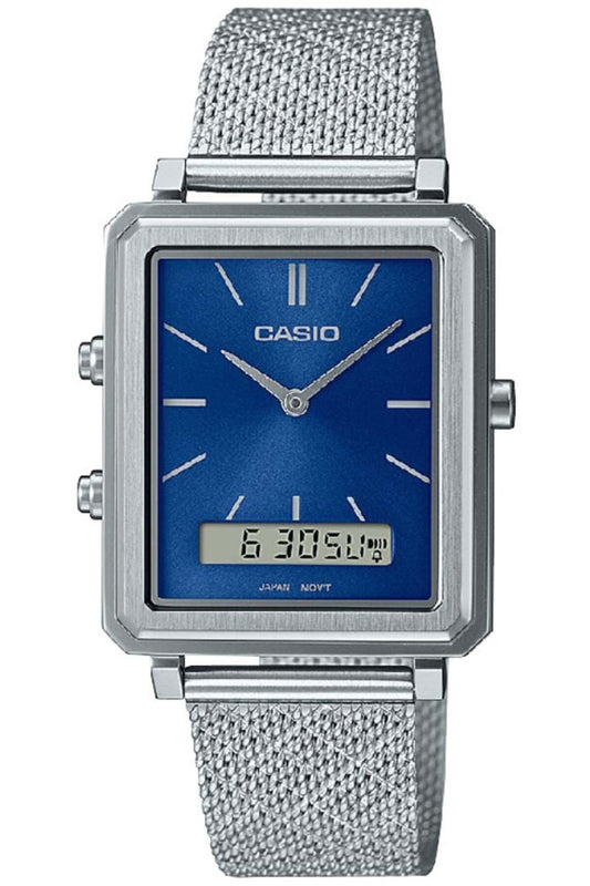 Casio Enticer Men Analog-Digital Blue Dial Watch-MTP-B205M-2EDF