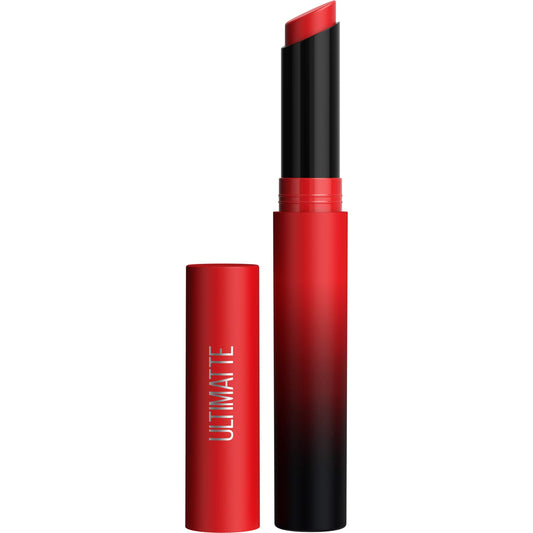 Maybelline Color Sensational Ultimatte Matte Lipstick, Non-Drying, Intense Color Pigment, More Ruby, Ruby Red, 1 Count
