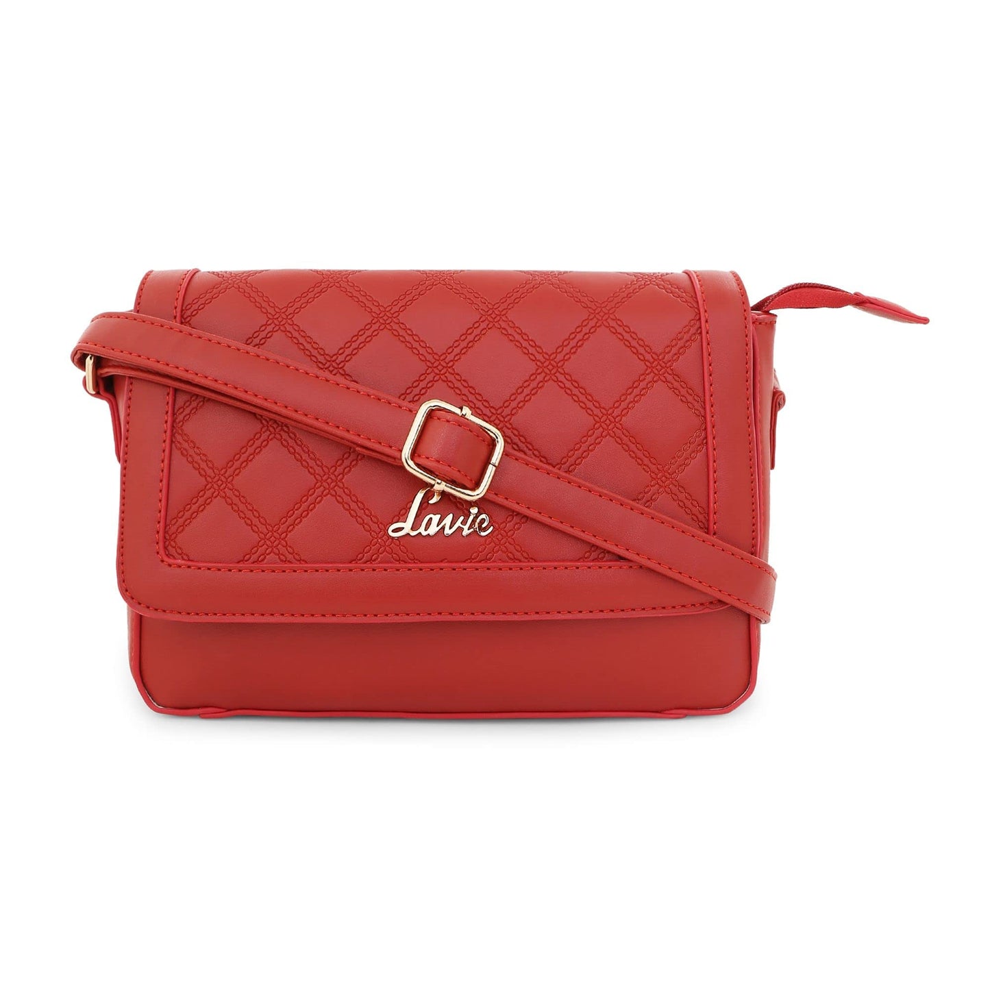 Lavie Women's Moritz Crossbody Emboss Sling Bag Red Ladies Purse Handbag