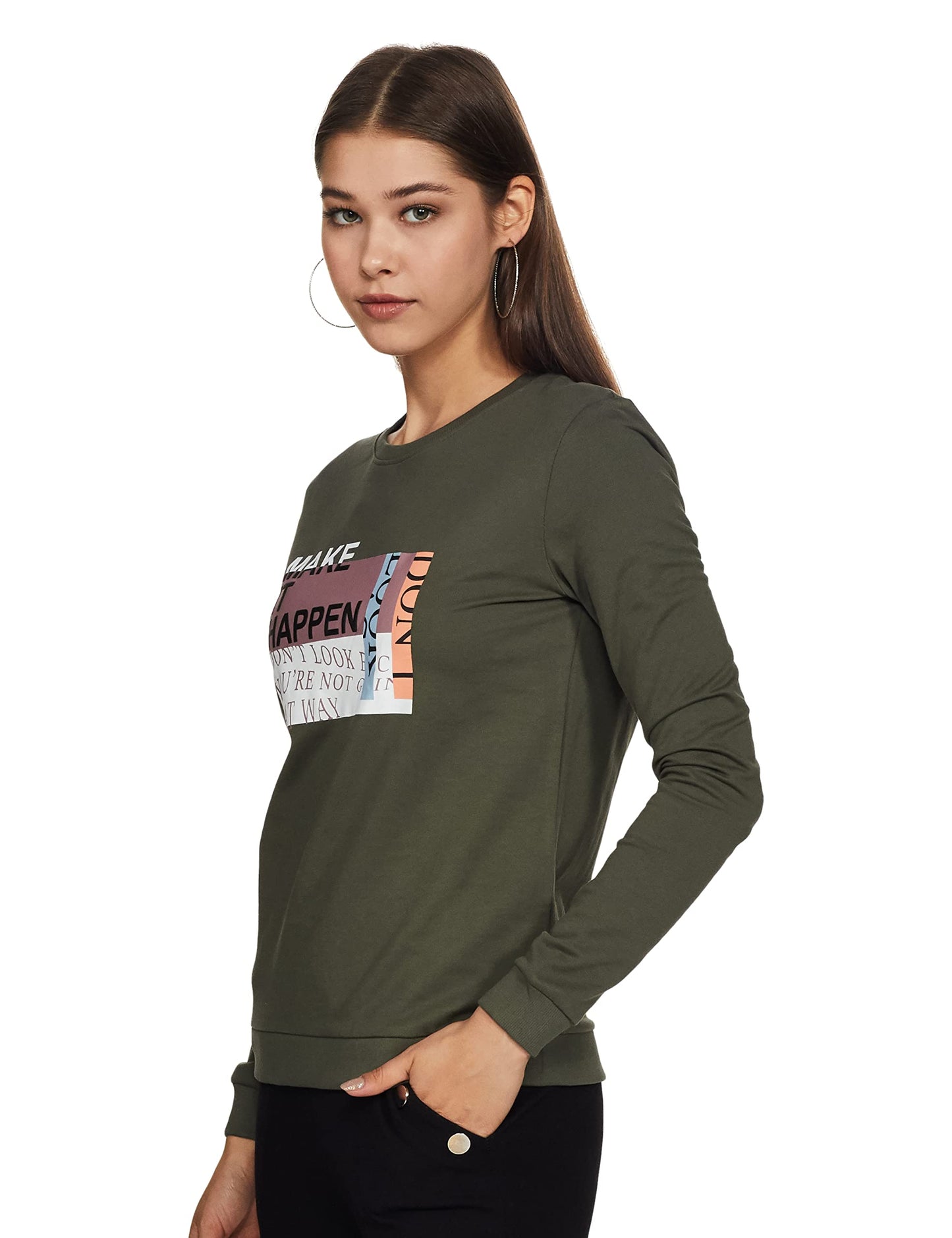 Max Women Sweatshirt Olive Green