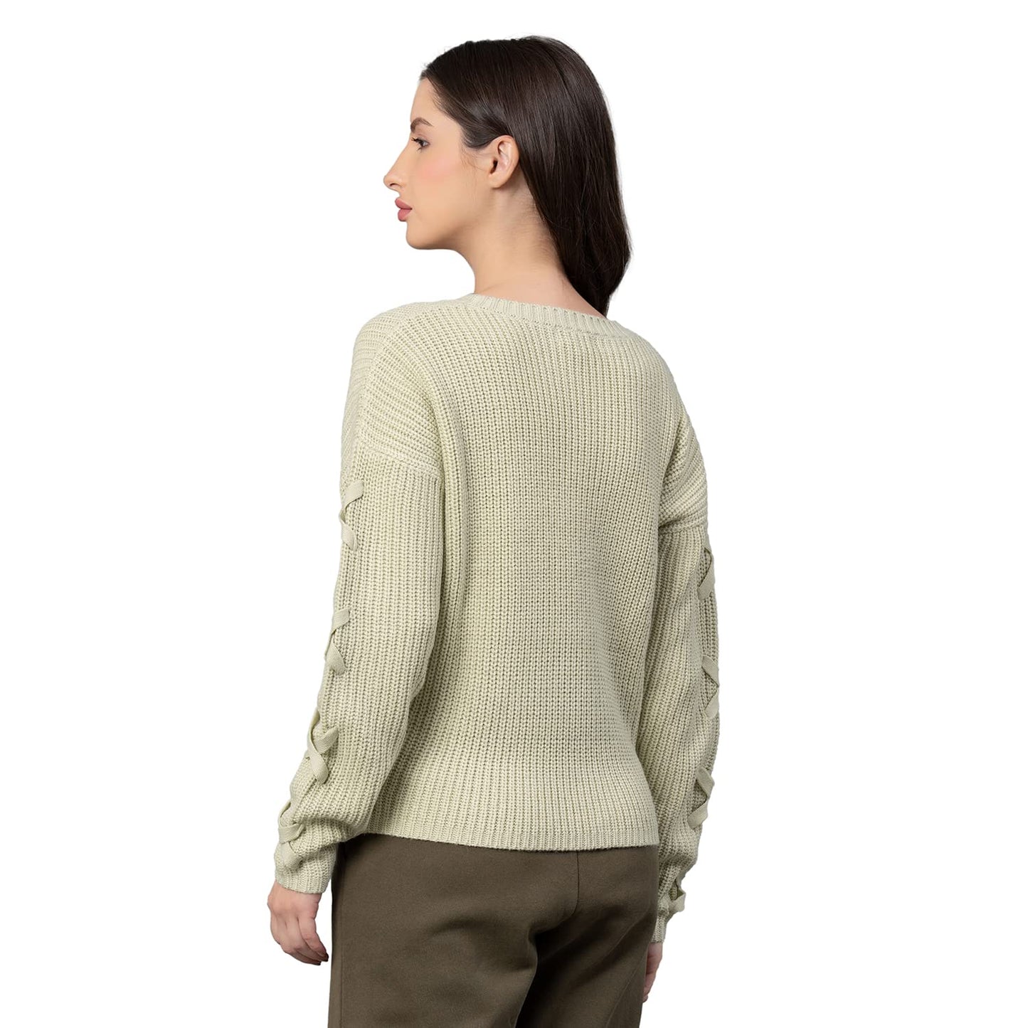 Mode By Red Tape Women Mint Solid Sweater