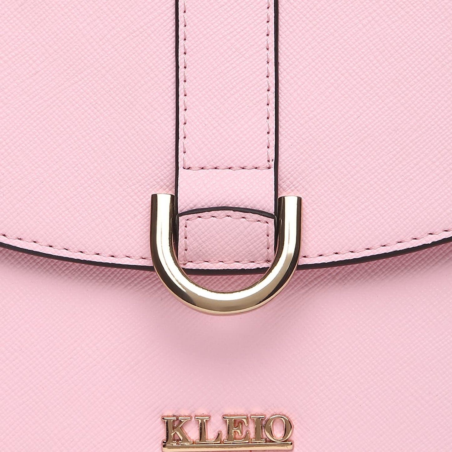 KLEIO Structured Side Sling Shoulder Hand bag for Women and Girls(HO8058KL-PI)(PINK)