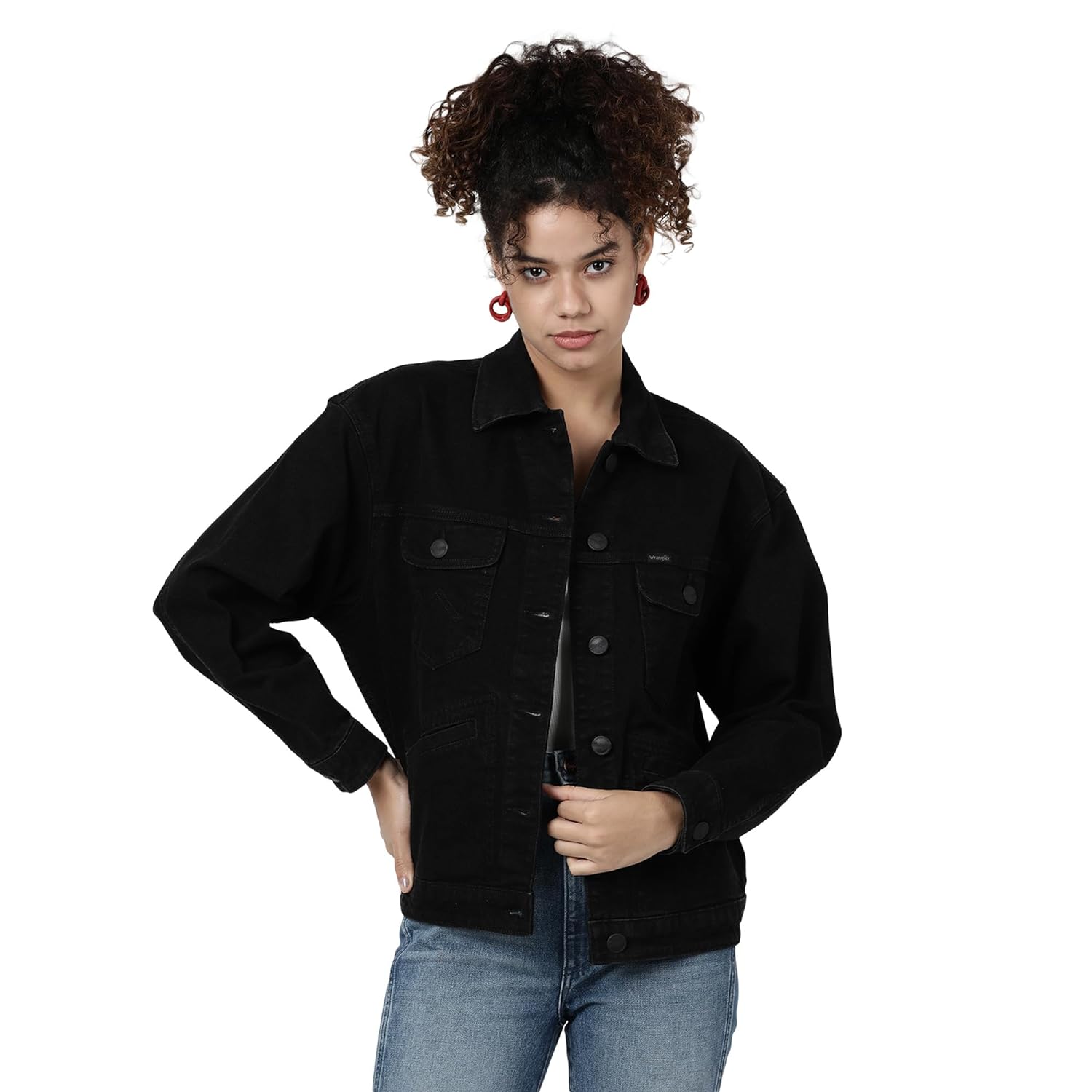 MCQ denim jacket Denim Overshirt women's black color | buy on PRM