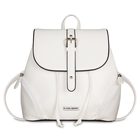 FLYING BERRY Women's Hand bag backpack (PREMIUM EDITION) (WHITE)