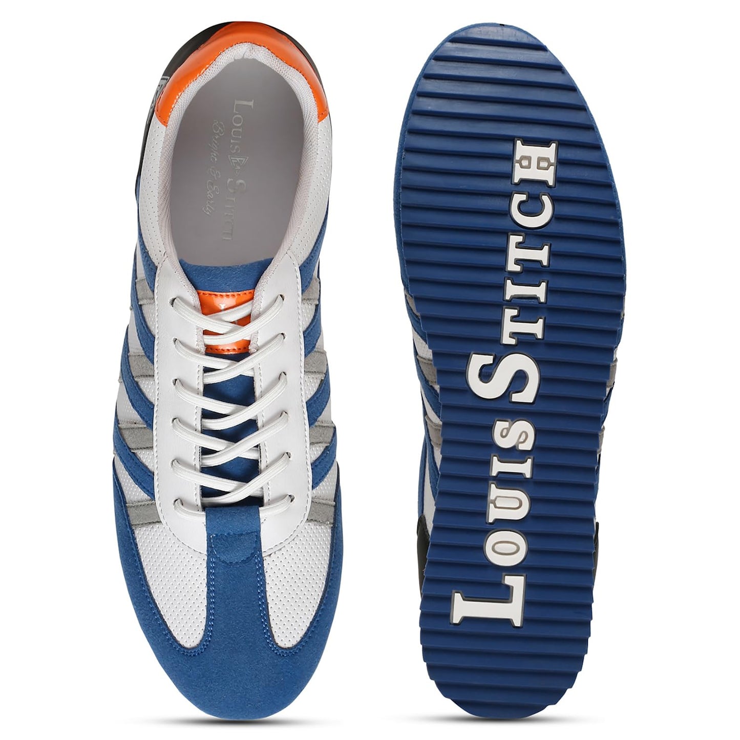 LOUIS STITCH Play Men's Brazillian Blue Fashion Sneaker Comfortable for Men All Day Wear (SNK-CS) (Size- 8 UK)