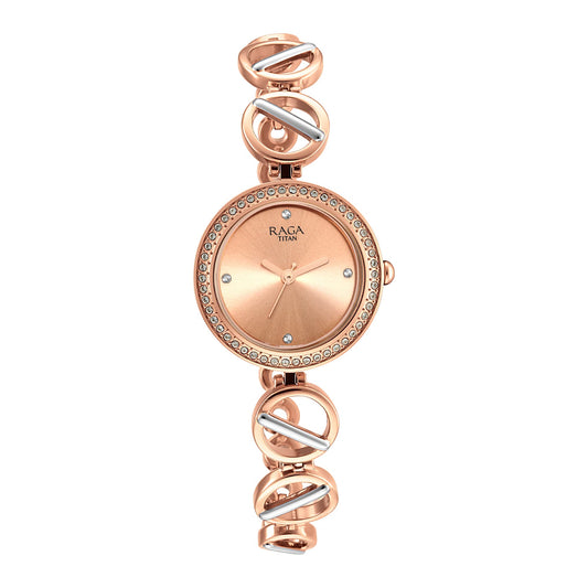 Titan Analog Rose Gold Dial Women's Watch-2643KM01/NP2643KM01