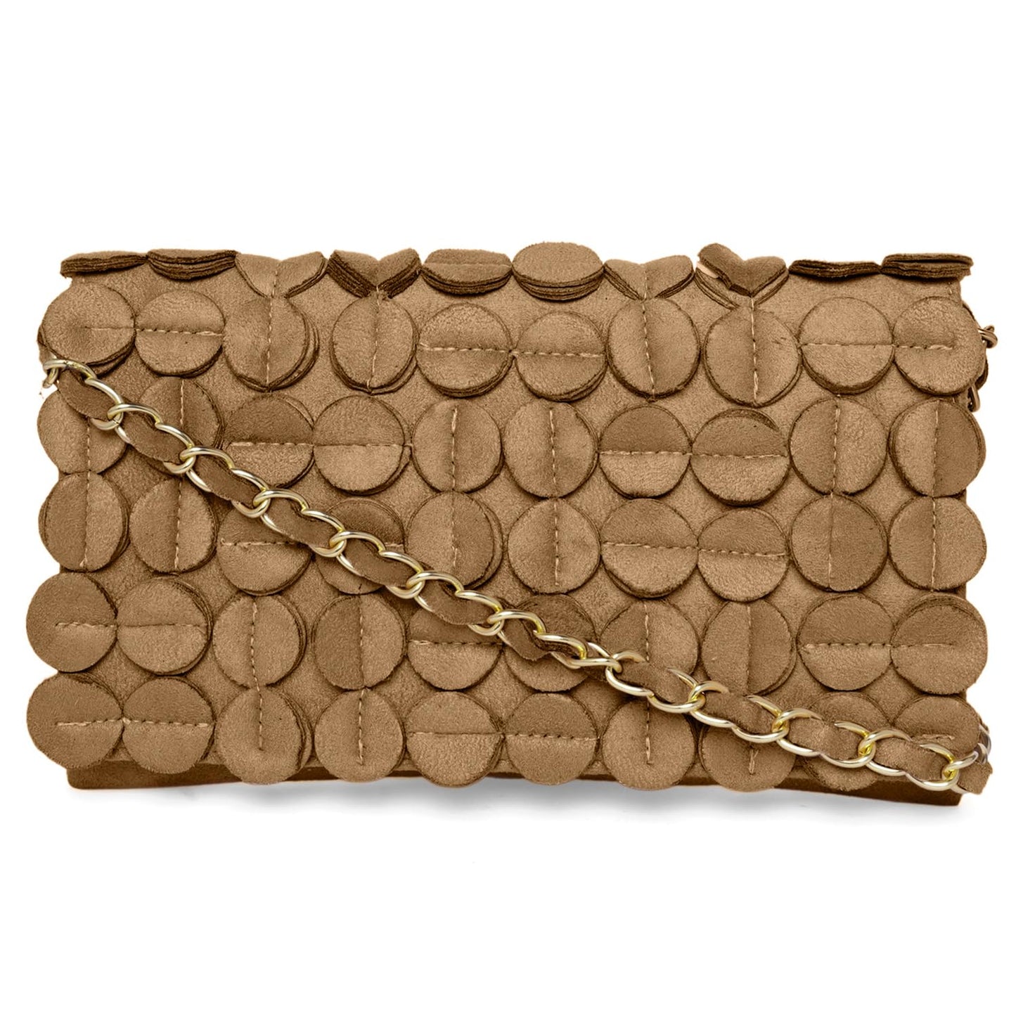 Peora Brown Clutch Purse for Women Handmade Evening Handbag Stylish Fashion Sling Bag for Girls