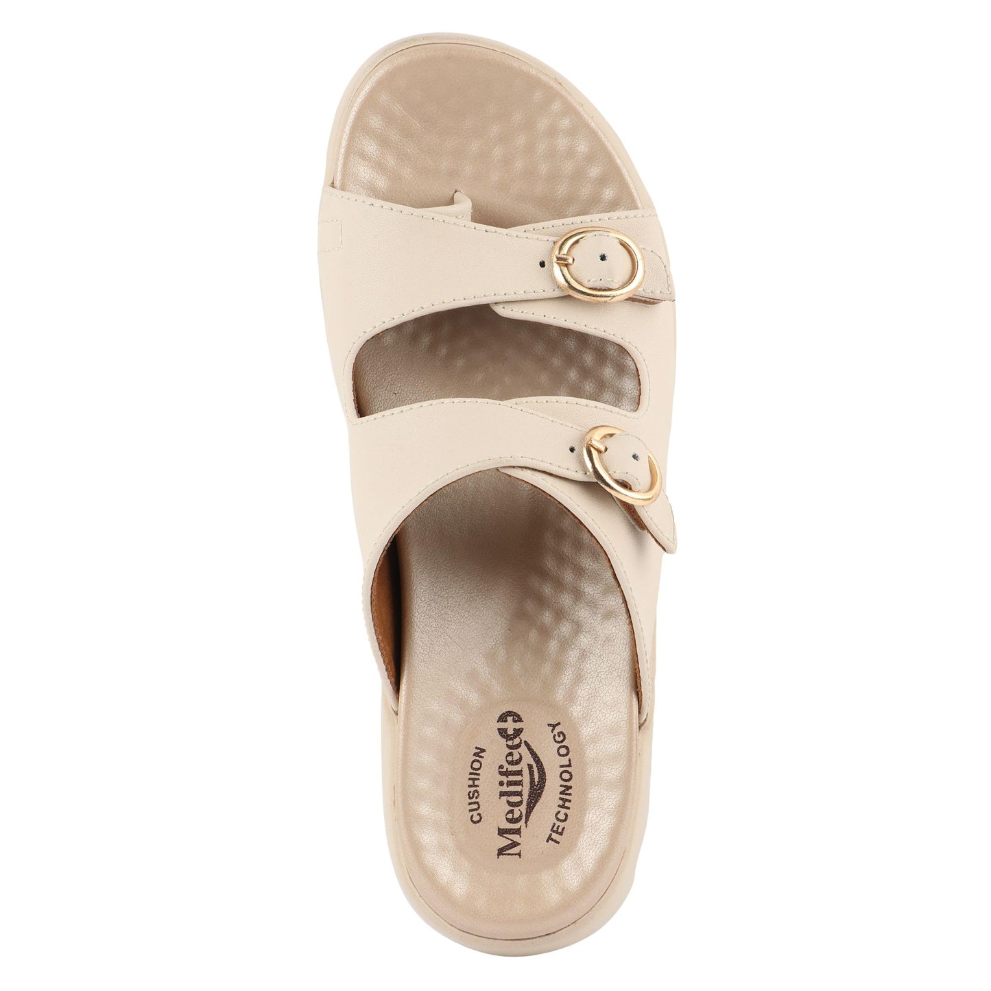 Medifeet Women's Arizona Sandals (Cream, Numeric_8)