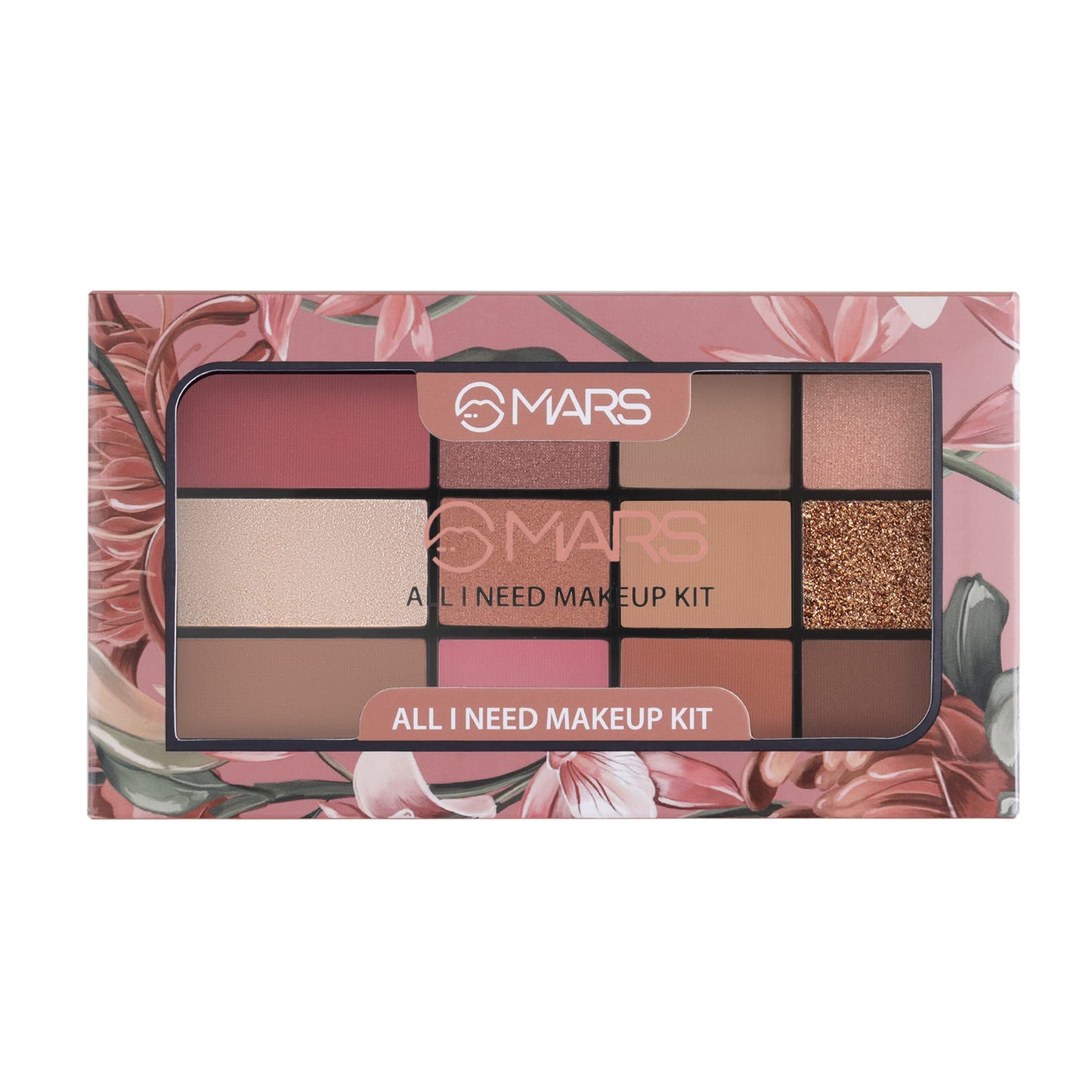 Mars 9 Color Eyeshadow With Highlighter Blusher And Bronzer Need Makeup Kit, Multicolor-Mk102-1 Pack Of 1