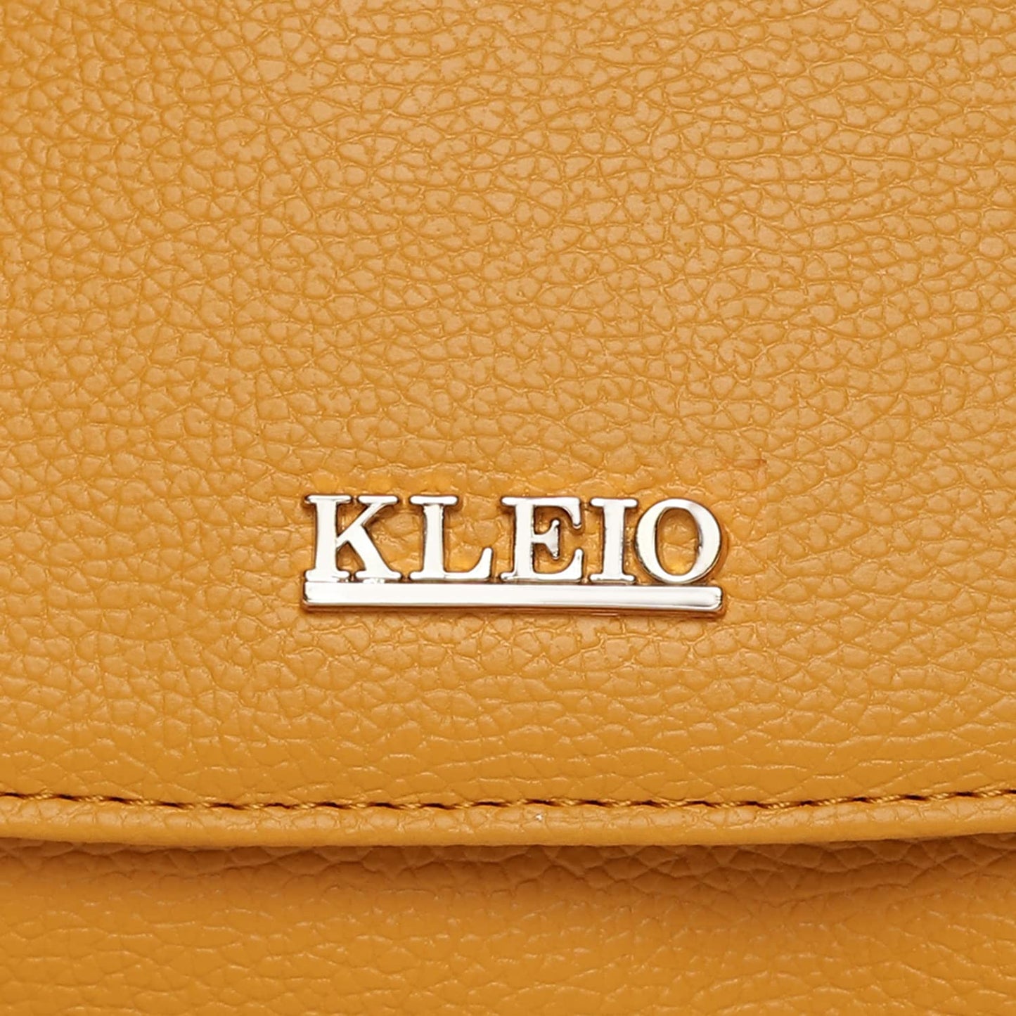 KLEIO Leather Side Sling Bag (Mustard) for Women with Adjustable Shoulder Strap & Magnetic Flap Closure | Short Strap Crossbody Bag for Girls to use Everyday in Formal and Casual Setting