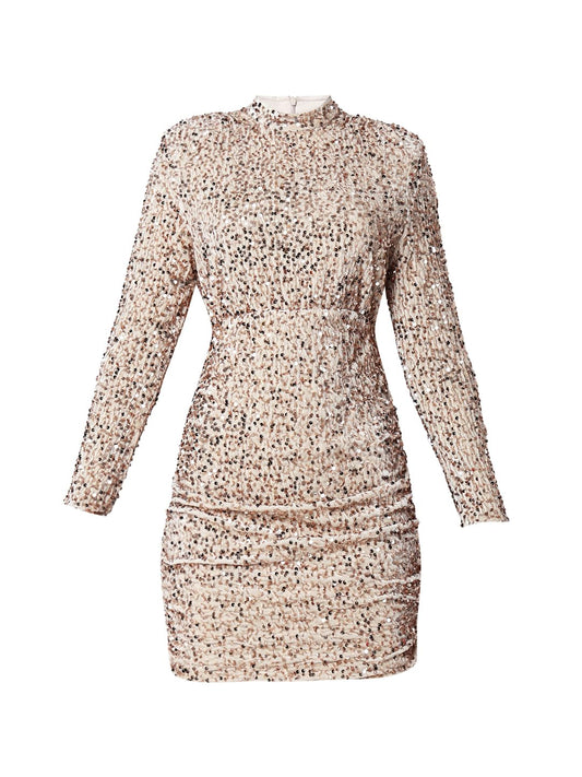 VERO MODA Women's Polyester Bodycon Mini Dress (Pumice Stone)