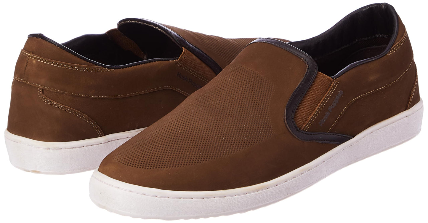 Hush Puppies Mens Smith PERF Slip ON E Brown Casual UK 10 (8533499)