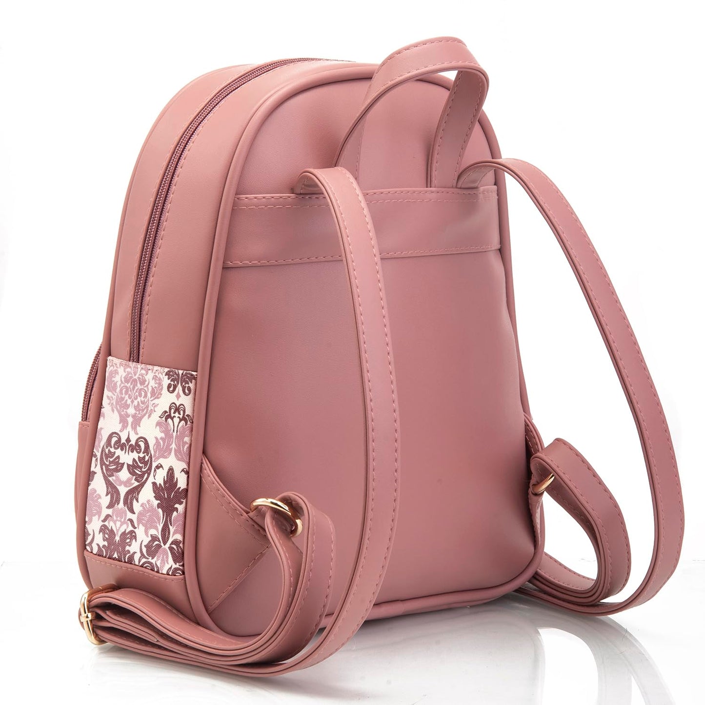 SACCI MUCCI Backpacks for girls latest | hand bag for women Trendy | college bags for girls Mini Small Women Backpacks Womens Kids Girls - Damask (Pink)