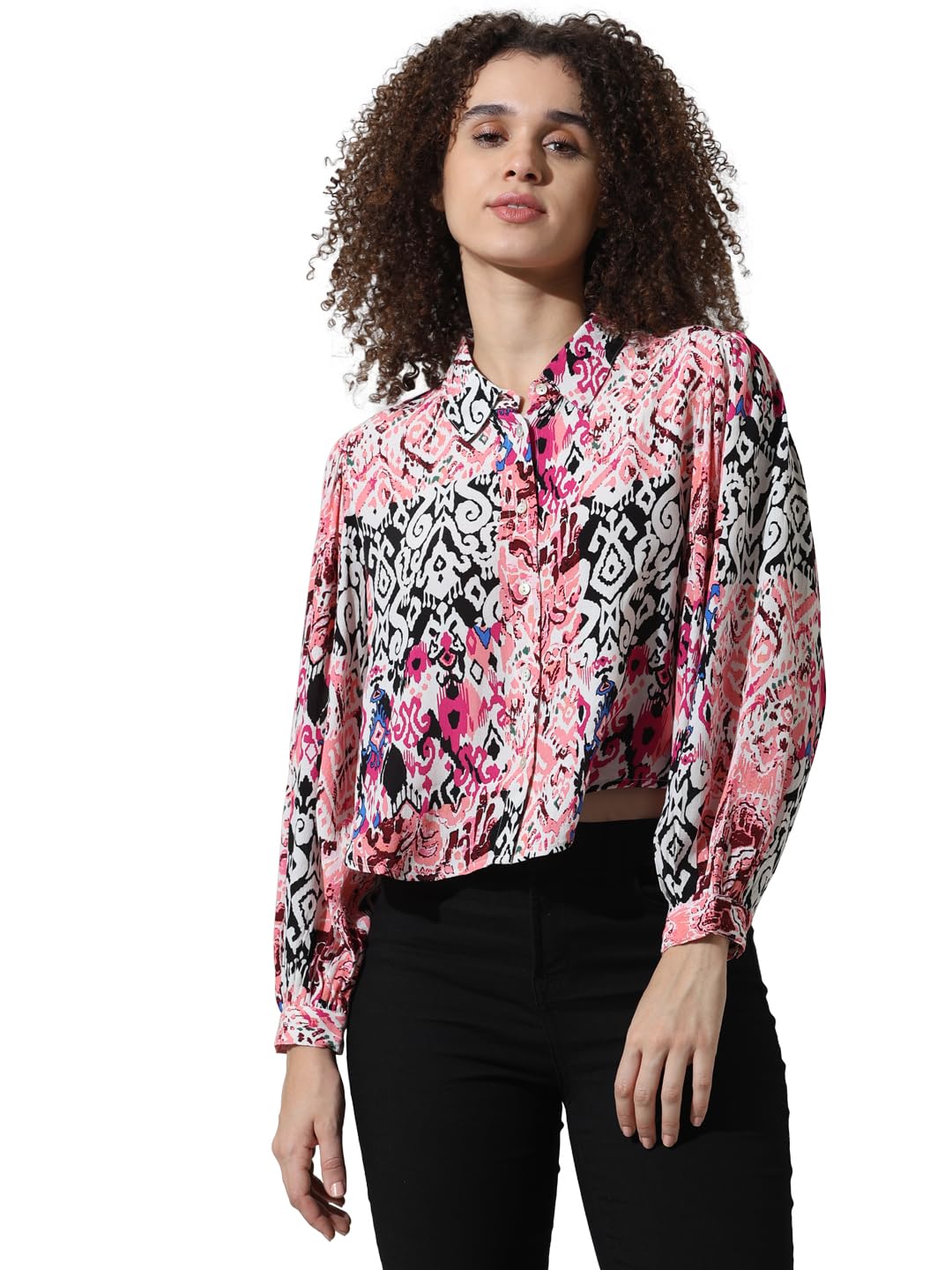 ONLY Women's Relaxed Fit Shirt (15329016- Rhododendron