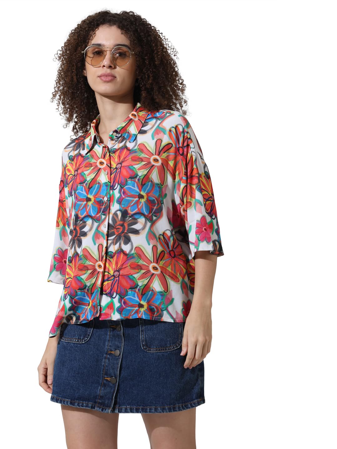 ONLY Women's Relaxed Fit Shirt (15334604-Cloud Dancer_Cloud