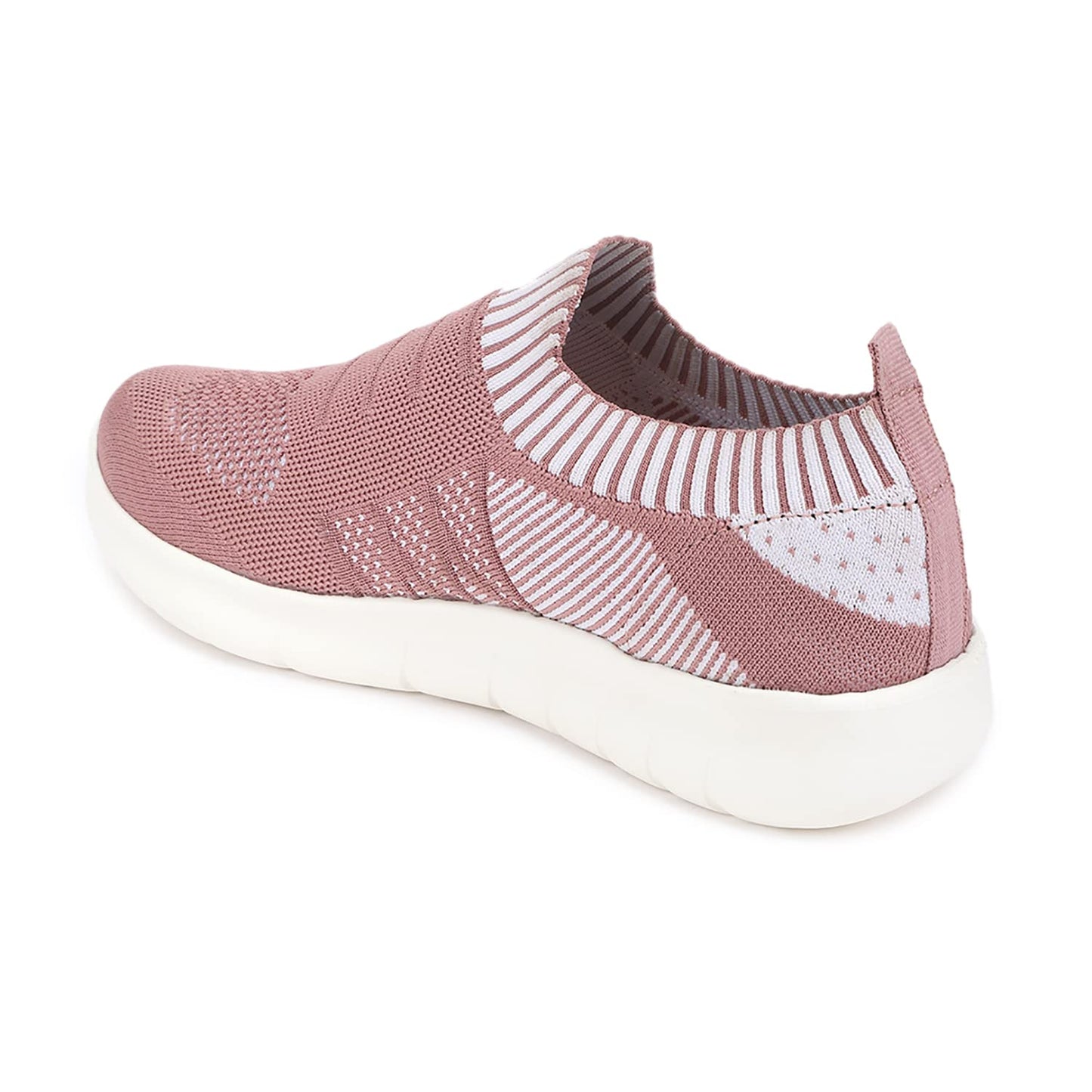 Marc Loire Women's Lightweight Athleisure Knitted Active Wear Slip-On Sneaker Shoes for Sports, Athletics and Walking (Onion, Numeric_3)