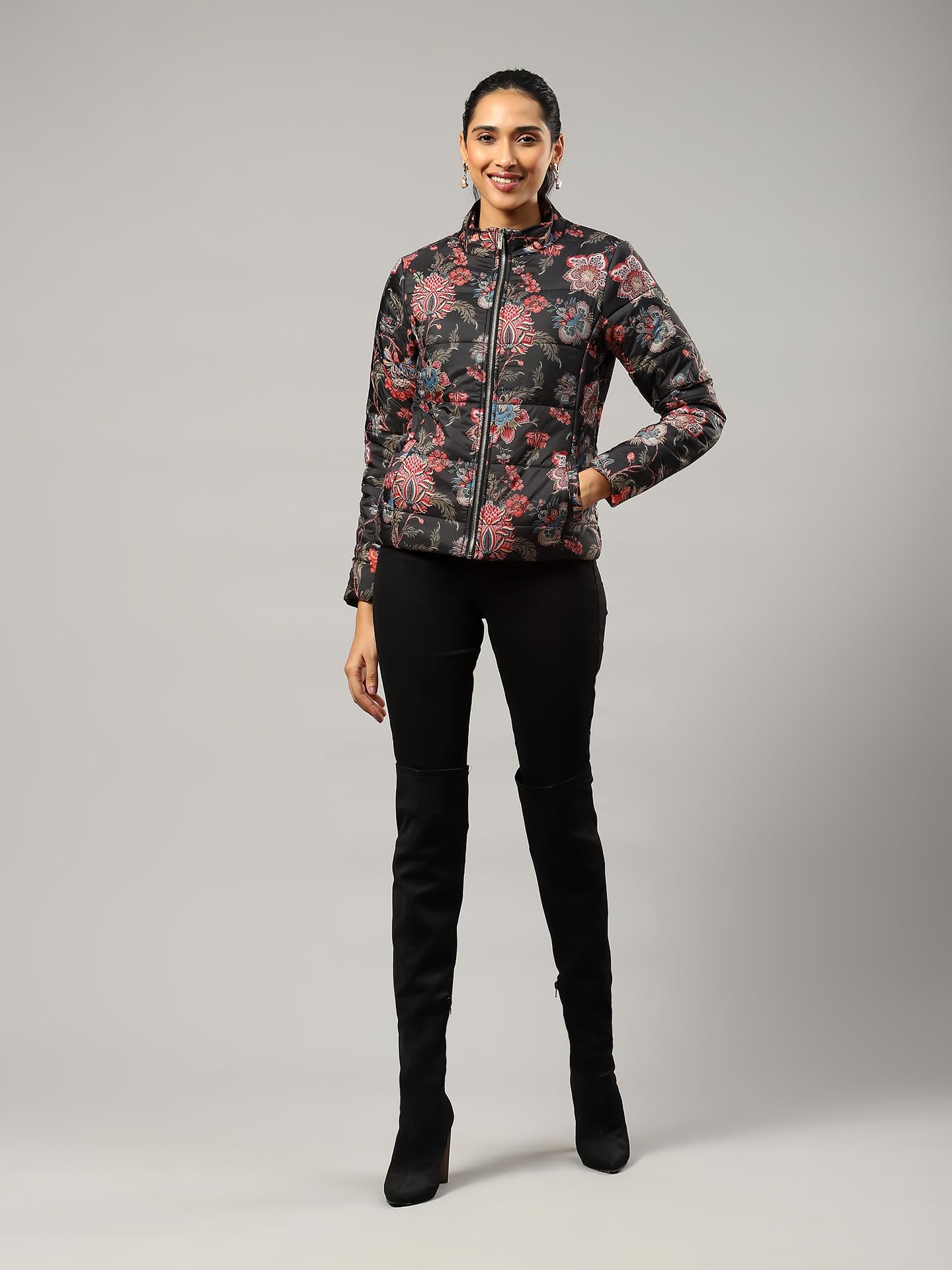 Label RITU KUMAR Black Floral Jacket