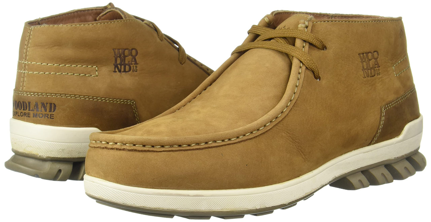 Woodland Men's Camel Leather Closed Shoe-8 UK (GC 3584119)